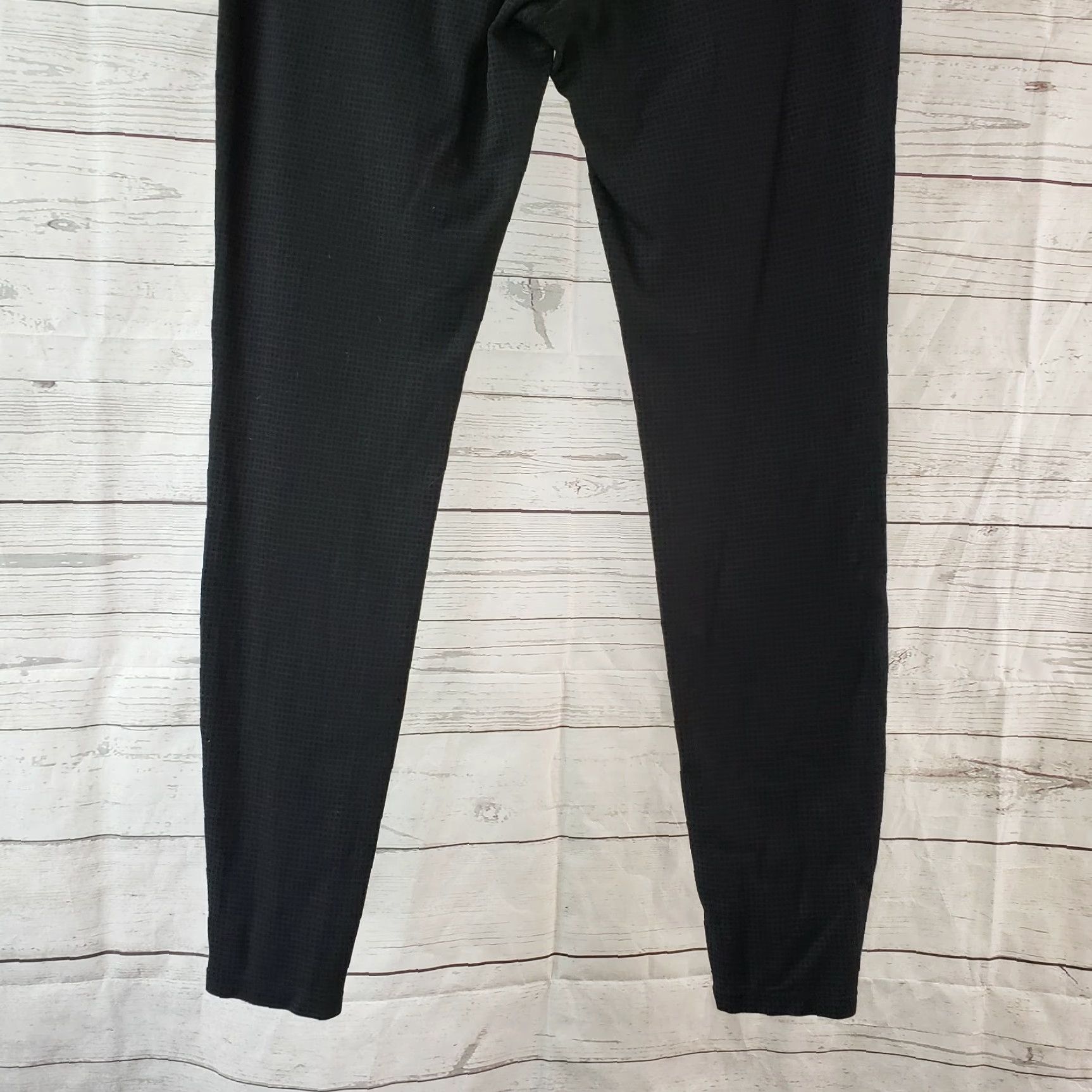 Ann Taylor VINTAGE Ann Taylor LOFT Womens Skinny Ponte Knit Pants Sz 4 Black Windowpane Mid Rise Size 27" / US 4 / IT 40 - 5 Thumbnail