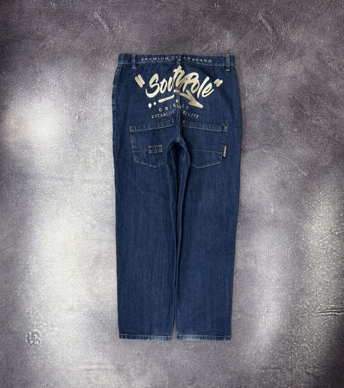 Southpole Vintage Southpole Y2K Big Embroidered Logo Blue Baggy Jeans Size US 34 / EU 50 - 1 Thumbnail