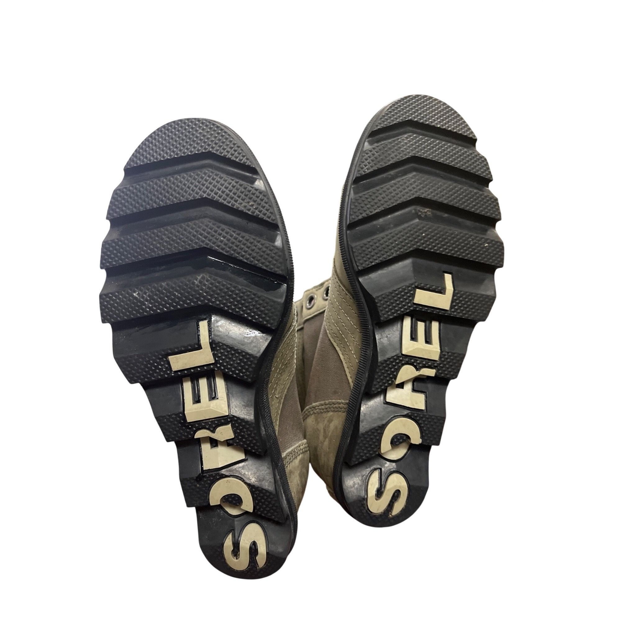 SOREL Sorel wms gray green ankle leather canvas hiking casual boot Size US 8 / IT 38 - 11 Thumbnail