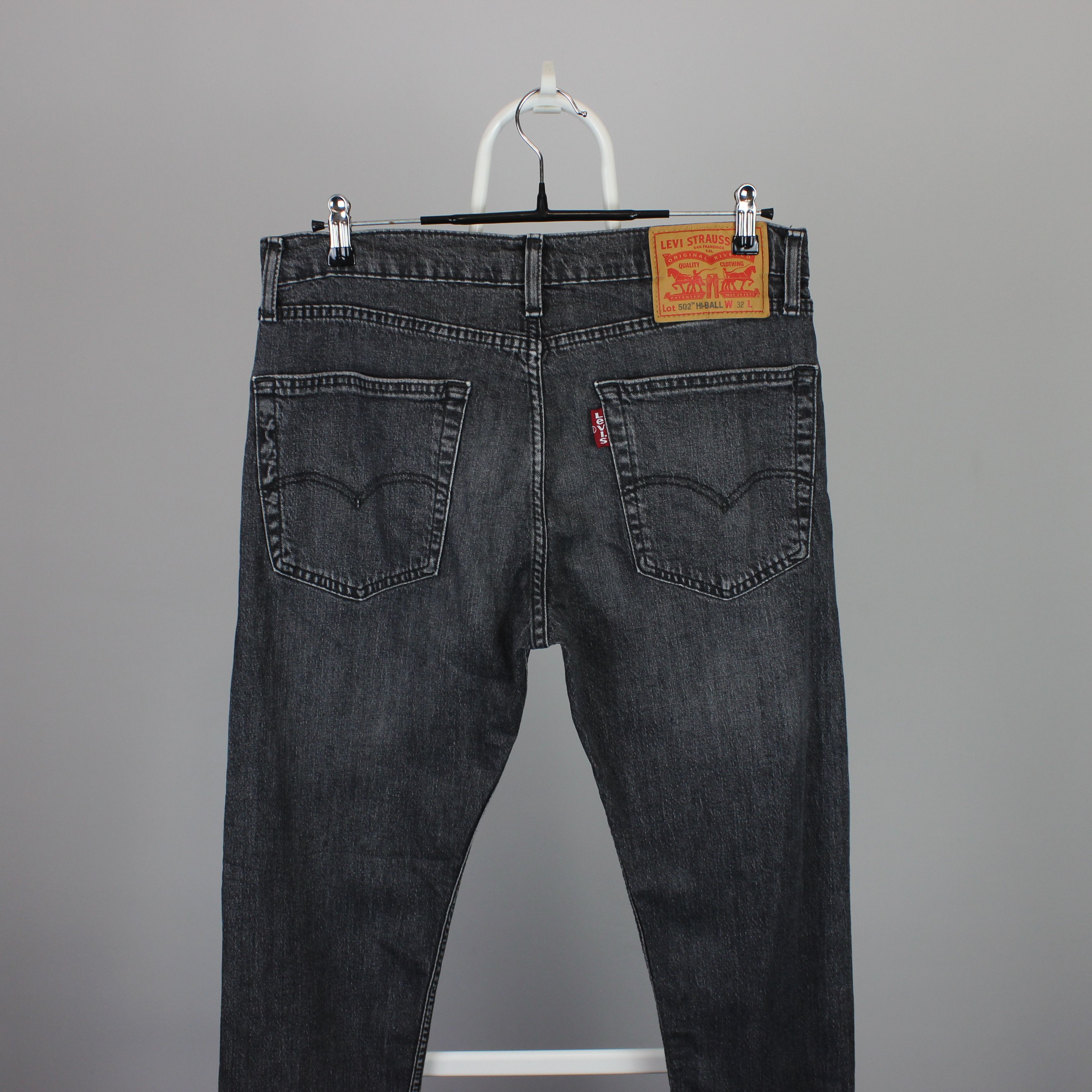 Levi's Levis 502 Hi-Ball denim cotton jeans gray W 32 Size US 32 / EU 48 - 4 Thumbnail