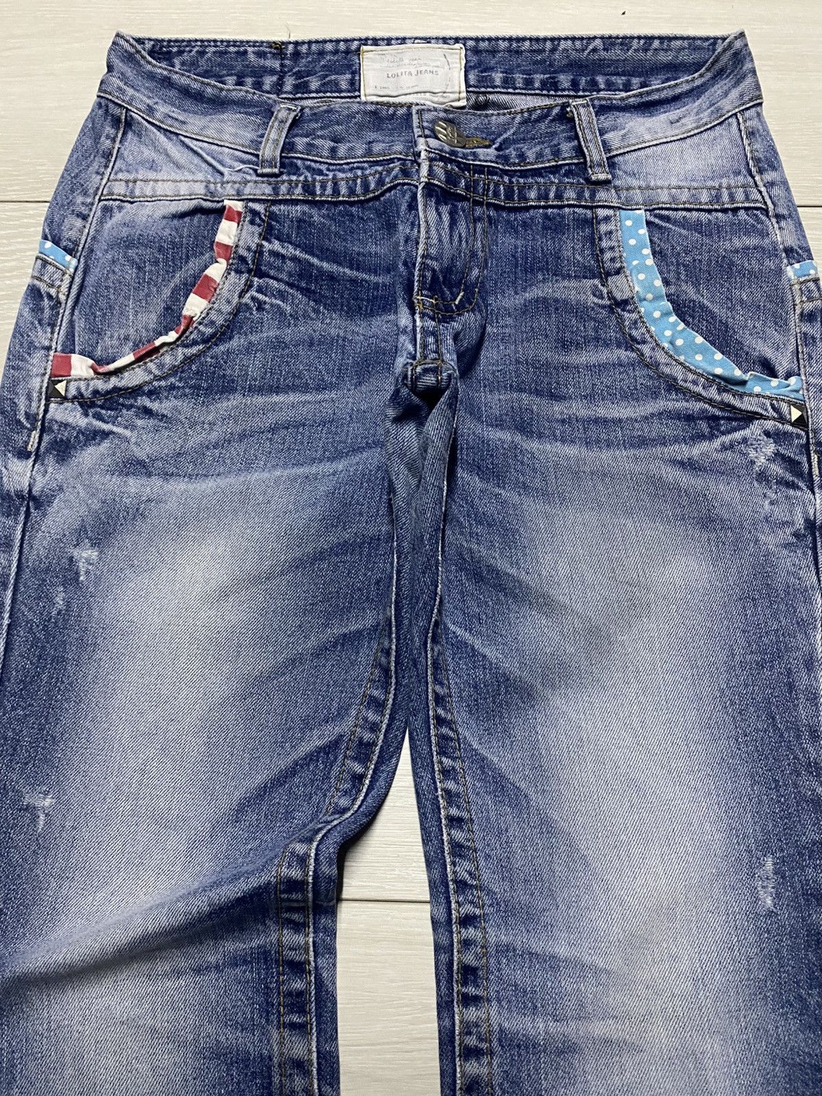Japanese Brand Vintage Japanese Brand Lolita Embroidery Robot Spike Jeans Size US 31 - 3 Thumbnail