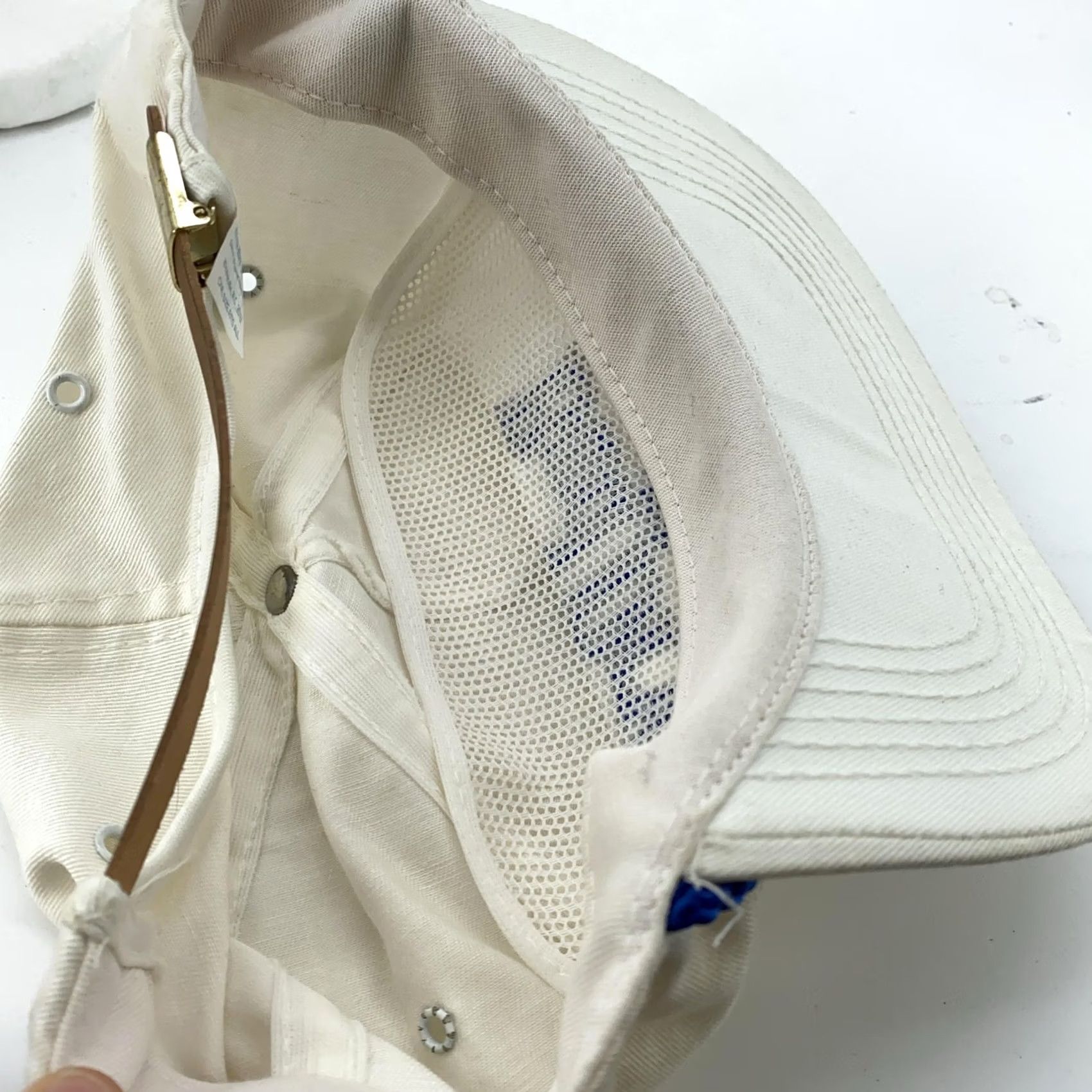 Budweiser VINTAGE Bud Dry Beer Hat Cap Strap Back White Blue Rope Budweiser Beer Promo 90s Mens Adjustable Cap White Beer 90s Budweiser Mens Hat Size ONE SIZE - 8 Thumbnail