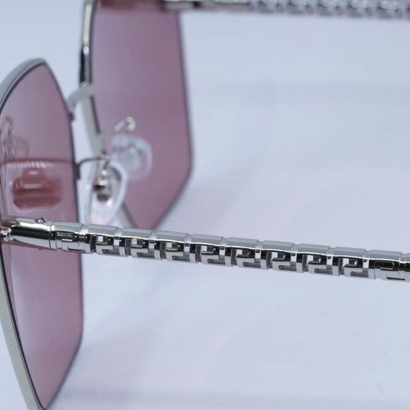 Versace Versace VE2270D 10007V Sunglasses Silver Square Frame, Pink Size ONE SIZE - 5 Thumbnail