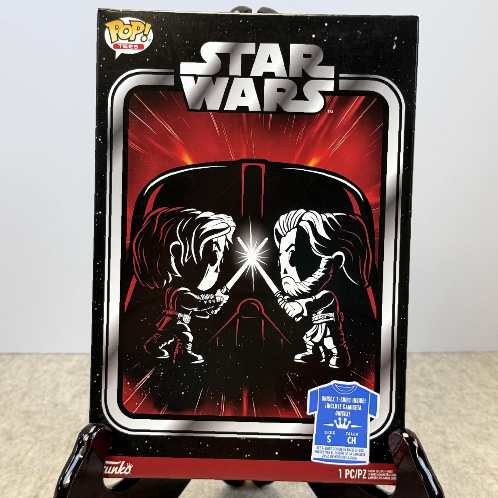 Star Wars Star Wars Shirt Unisex Small Black Graphic Print Tee Anakin Vs Obi Wan Pop Boxed Size US S / EU 44-46 / 1 - 8 Thumbnail