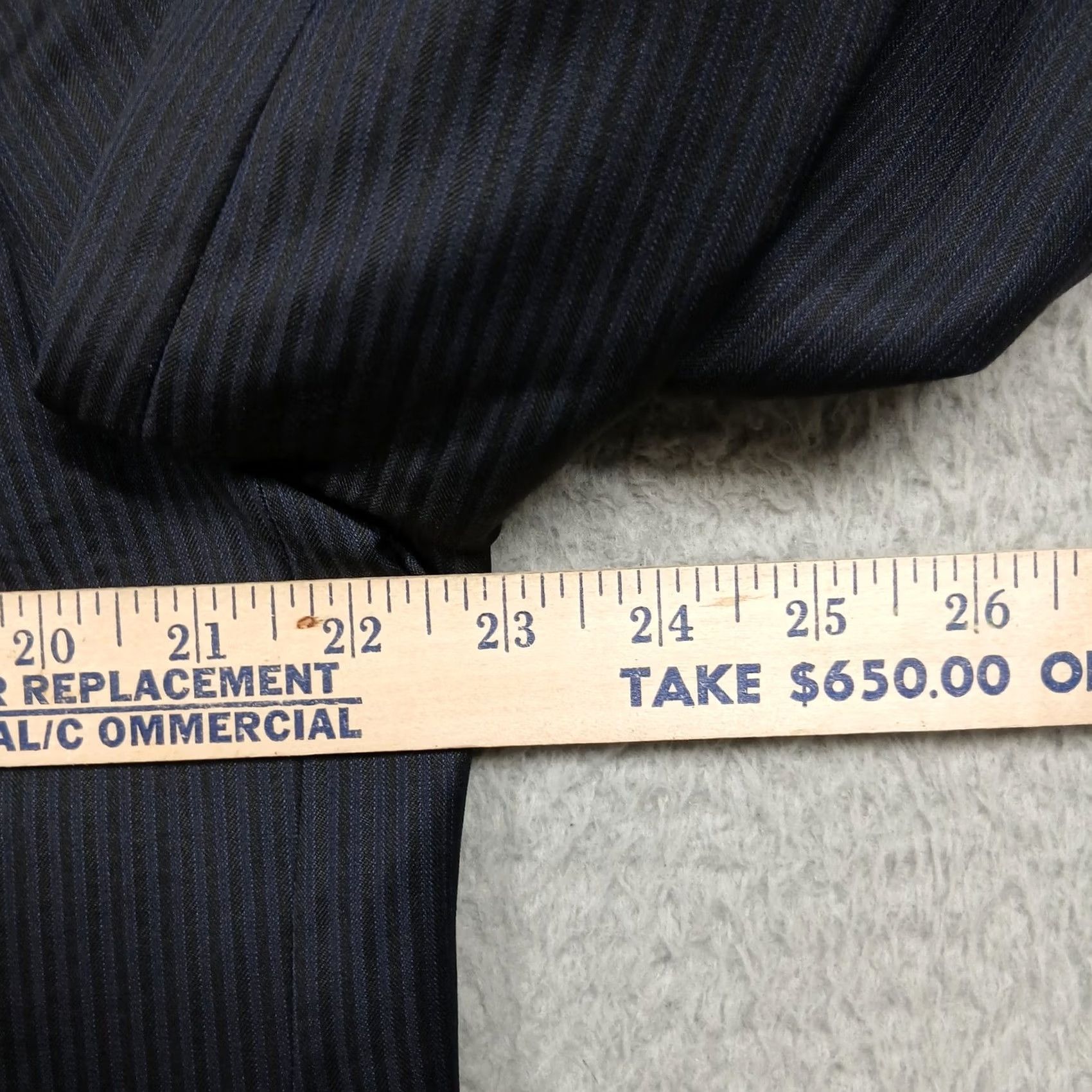 Ermenegildo Zegna Saks Fifth Avenue Classic Fit Gray Wool Blend Zegna Cloth Blazer Men's 46R Size 46R - 7 Thumbnail