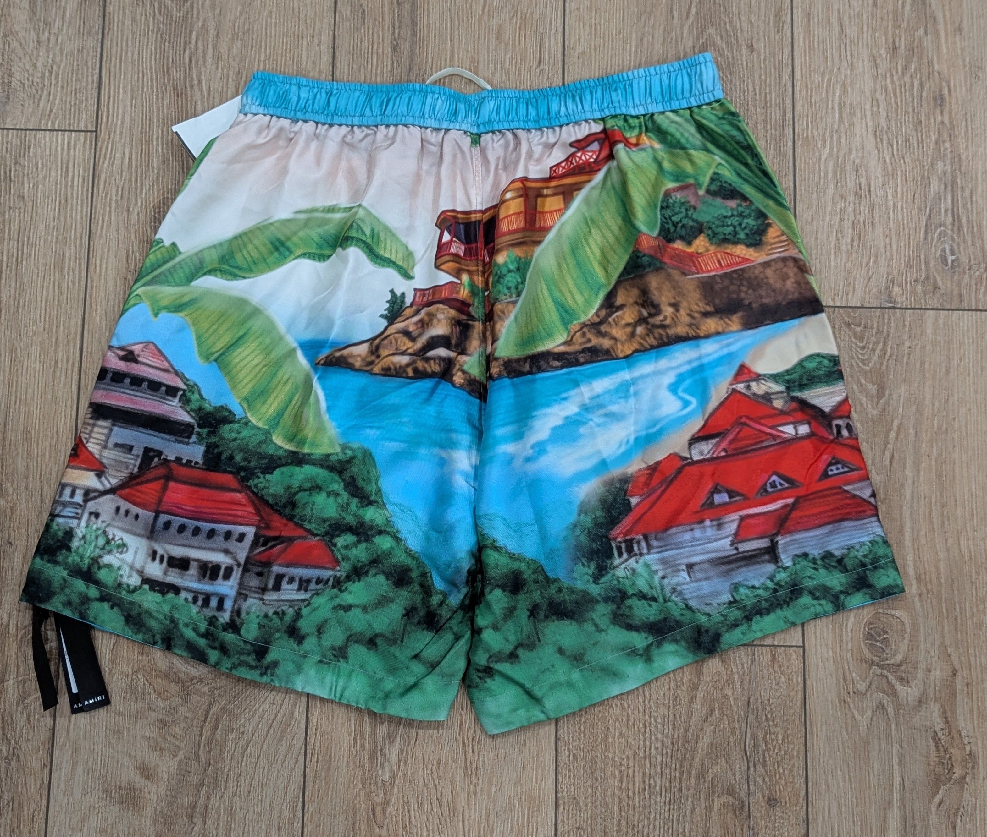 Amiri AMIRI "Eden Rock" Silk Shorts Multi Large Size US 34 / EU 50 - 4 Thumbnail