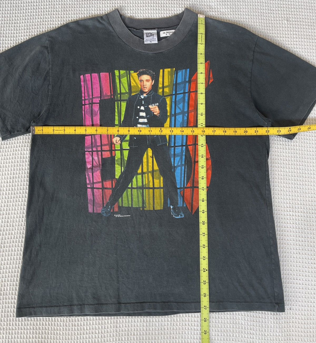 Band Tees Vintage 90s🔥ELVIS PRESLEY🔥American Singer Faded Tshirt Size US XL / EU 56 / 4 - 4 Thumbnail