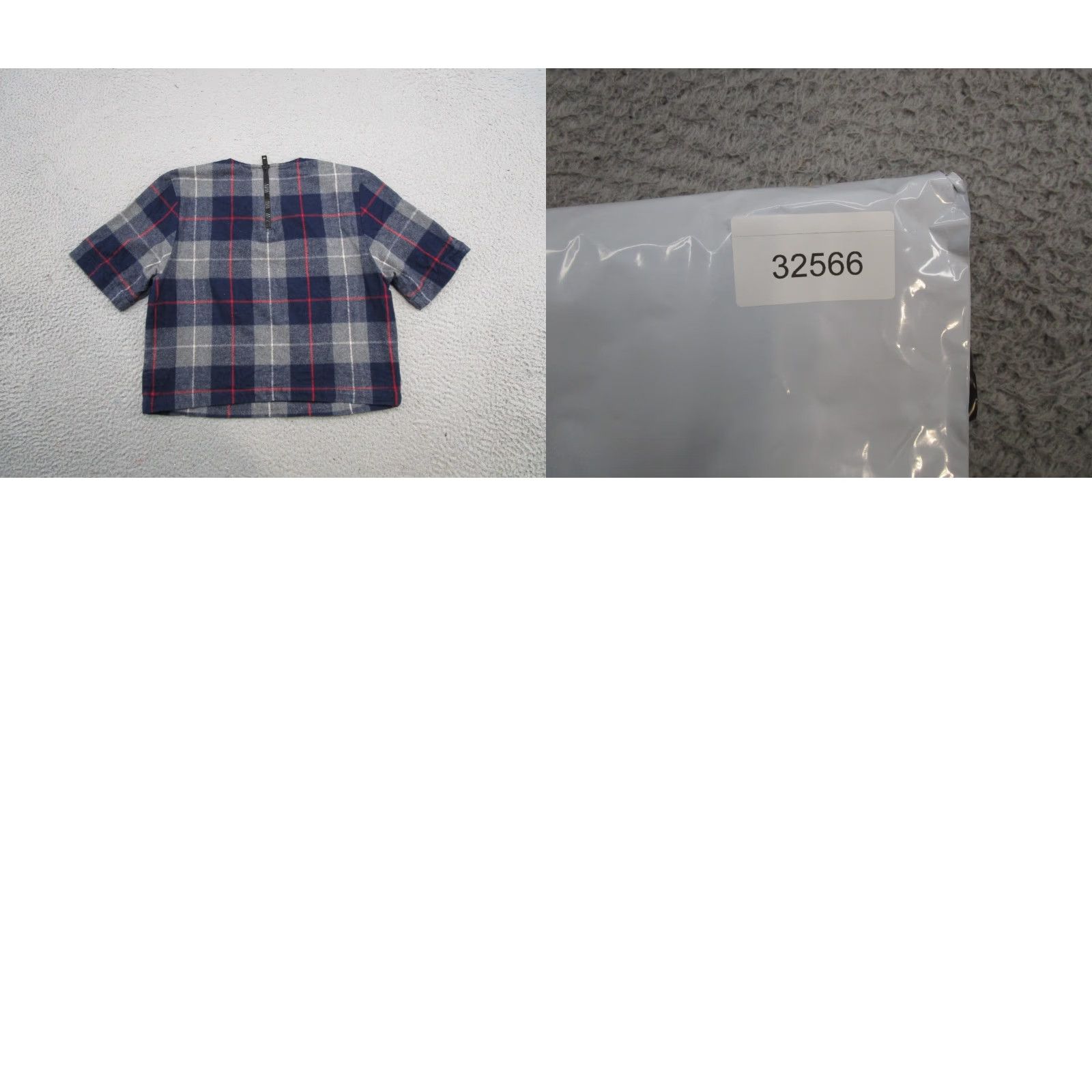 Rag & Bone rag & bone Blouse Shirt Women's Cotton Plaid Short Sleeve Crewneck Top L Preppy Multicolor Size L / US 10 / IT 46 - 8 Thumbnail