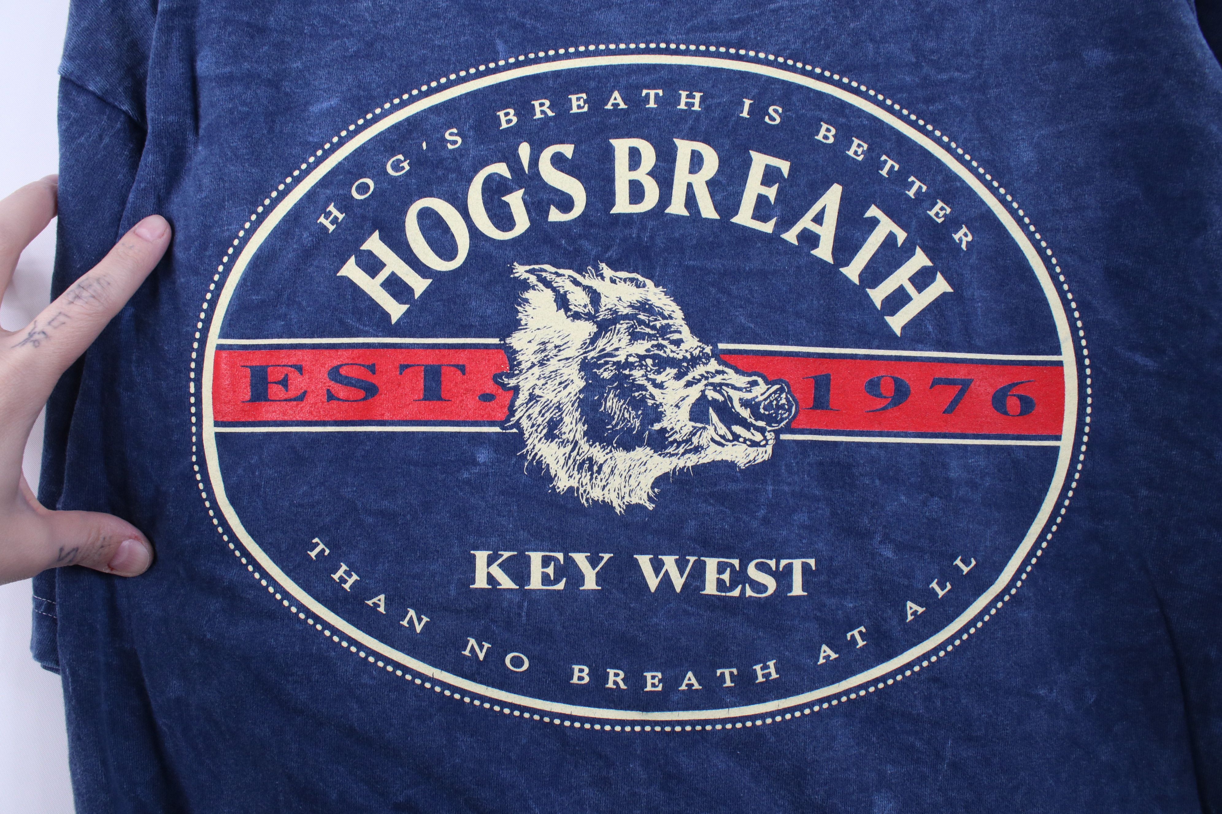 Vintage Vintage Acid Hogs Breath Saloon Key West T-Shirt USA Blue Size US M / EU 48-50 / 2 - 8 Thumbnail