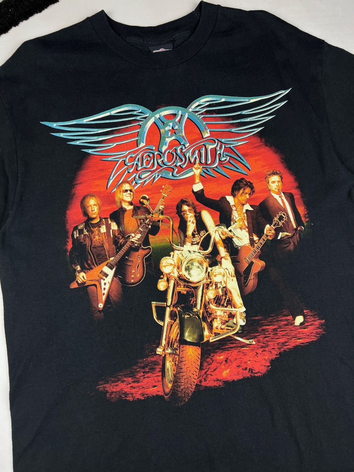 Band Tees × Vintage Vintage Aerosmith Band Tee rock tShirt Size US L / EU 52-54 / 3 - 4 Thumbnail