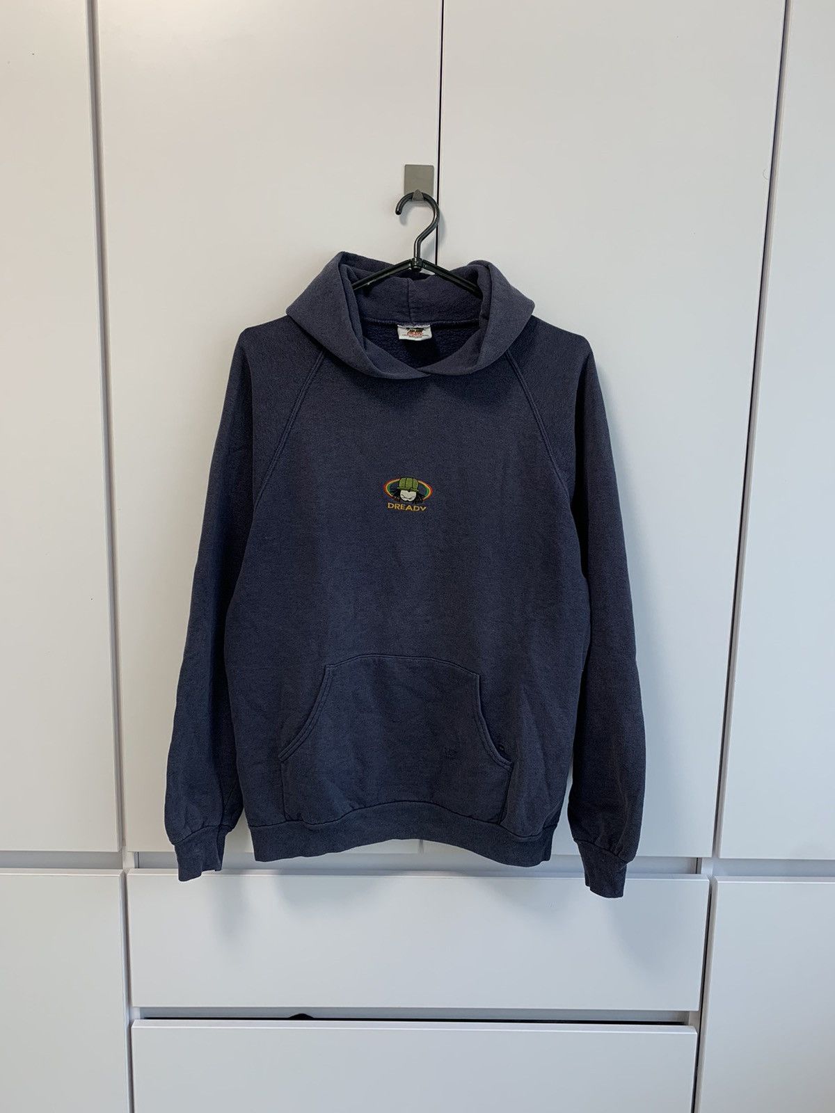Hook-Ups × Vintage Vintage 1995 Dready Rasta Distressed Navy Hoodie Rare Size US M / EU 48-50 / 2 - 1 Thumbnail
