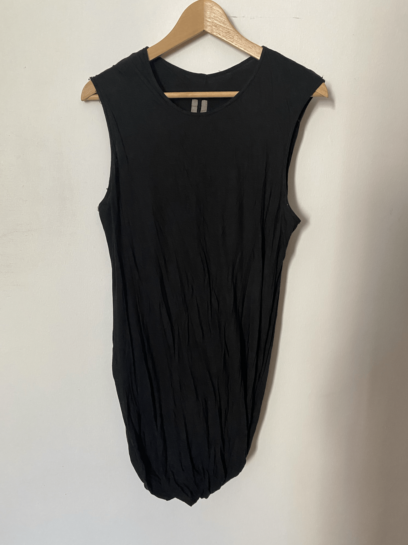 image of Rick Owens Black Double Tank Top, Men's (Size XS)