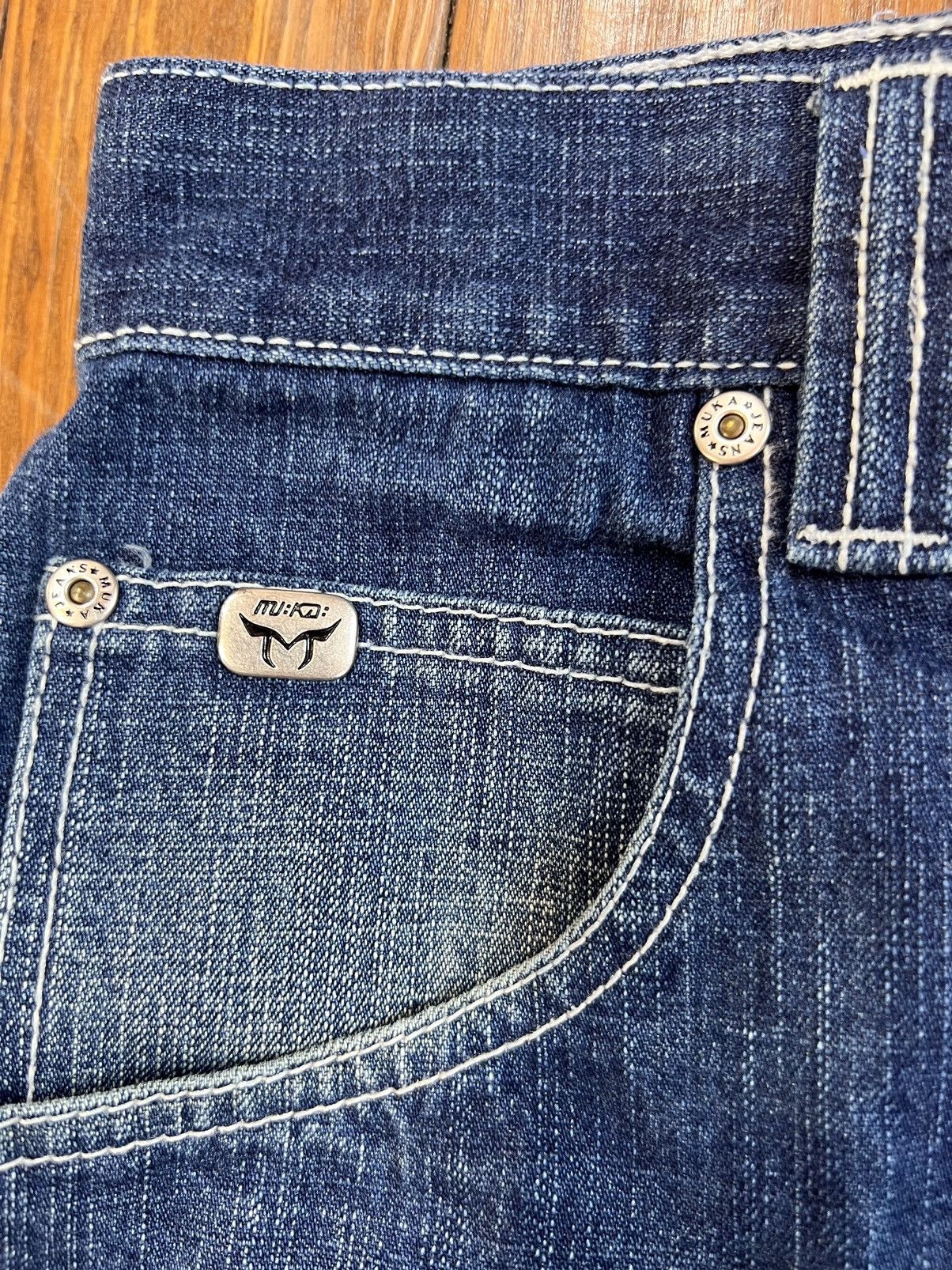 Japanese Brand × Vintage Y2K Patchwork Denim Jeans + Jacket Set Baggy Grunge Size US 32 / EU 48 - 4 Thumbnail