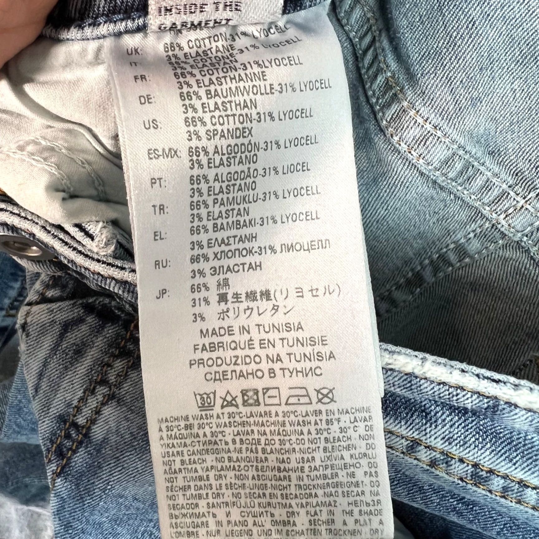 Diesel Diesel Jeans Slim 29 Thommer Skinny Light Wash Cotton Blend Denim 5-Pocket Mens Regular 29in Blue Size US 29 - 5 Thumbnail
