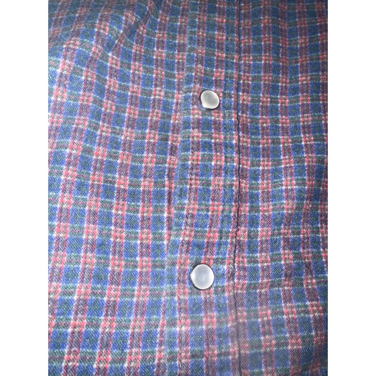 Haband Haband Men’s Flannel Shirt Plaid 2XL Pearl Snaps Multicolor Cotton Button-Up Long Sleeve Regular Mens Size US XXL / EU 58 / 5 - 2 Thumbnail