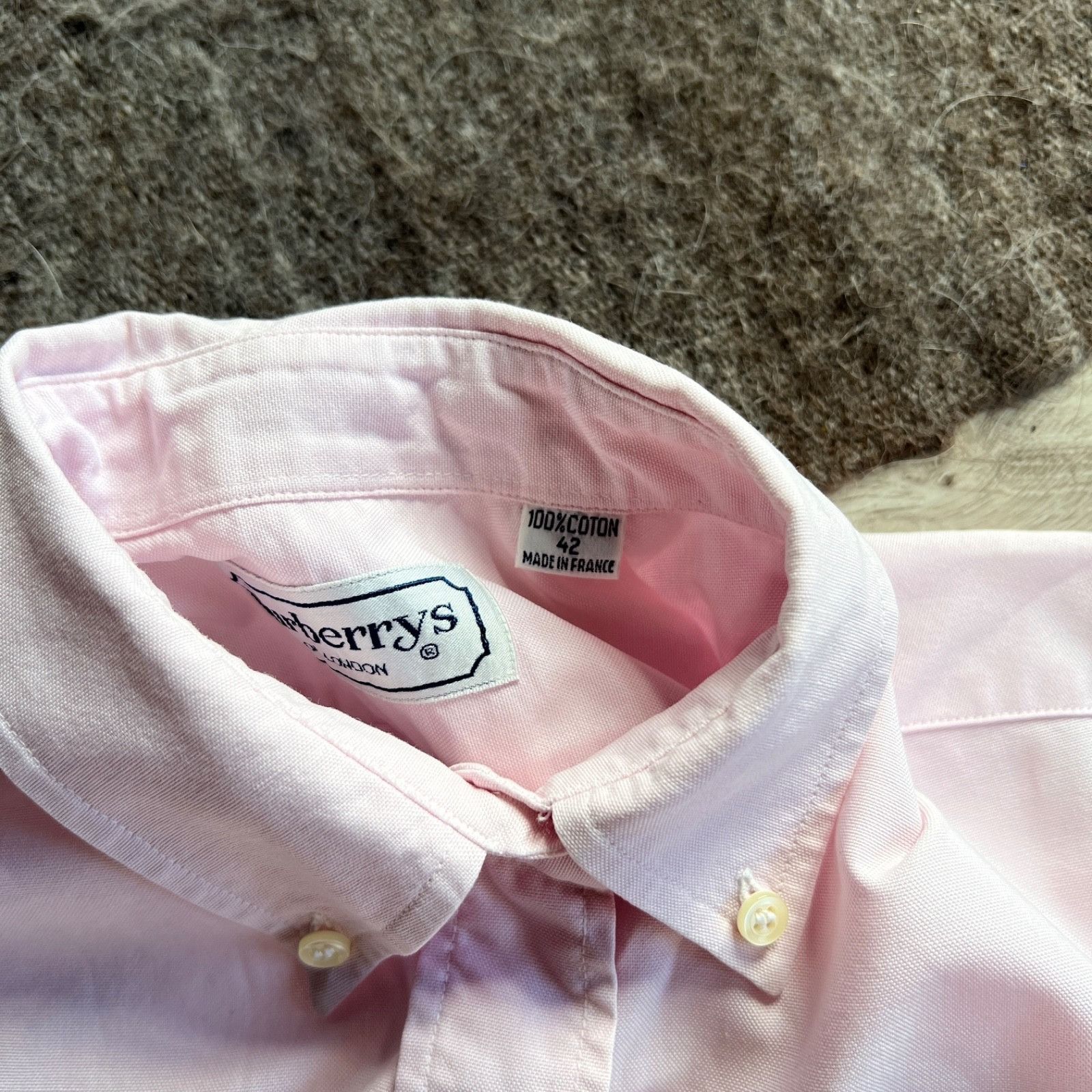 Burberry Burberry's Vintage Light Pink Long Sleeve Shirt 9480AC Size M / US 6-8 / IT 42-44 - 3 Thumbnail