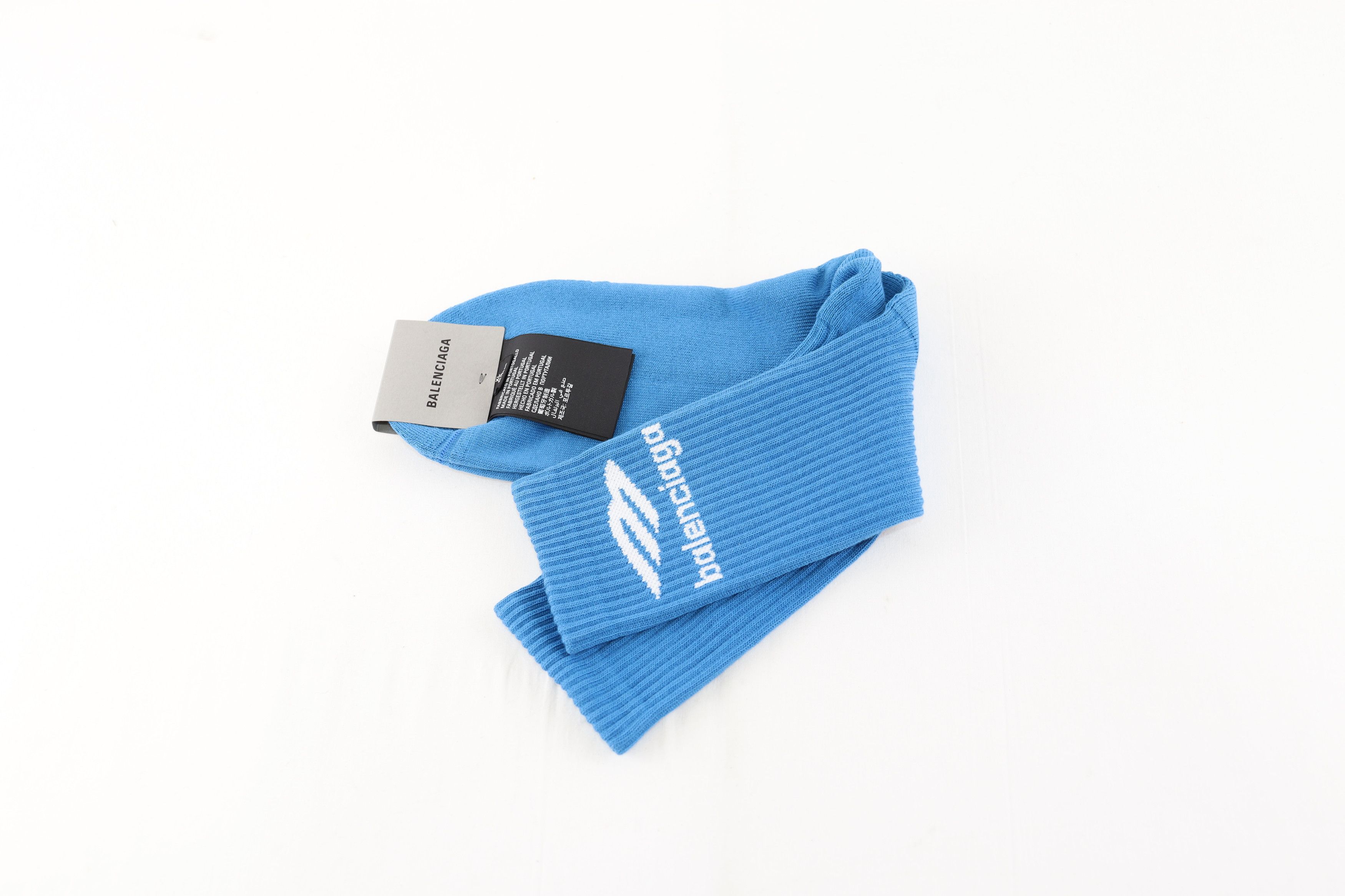Balenciaga o1rshd1 Size: XL / Socks Sport Icon Tennis in Blue Size ONE SIZE - 4 Thumbnail