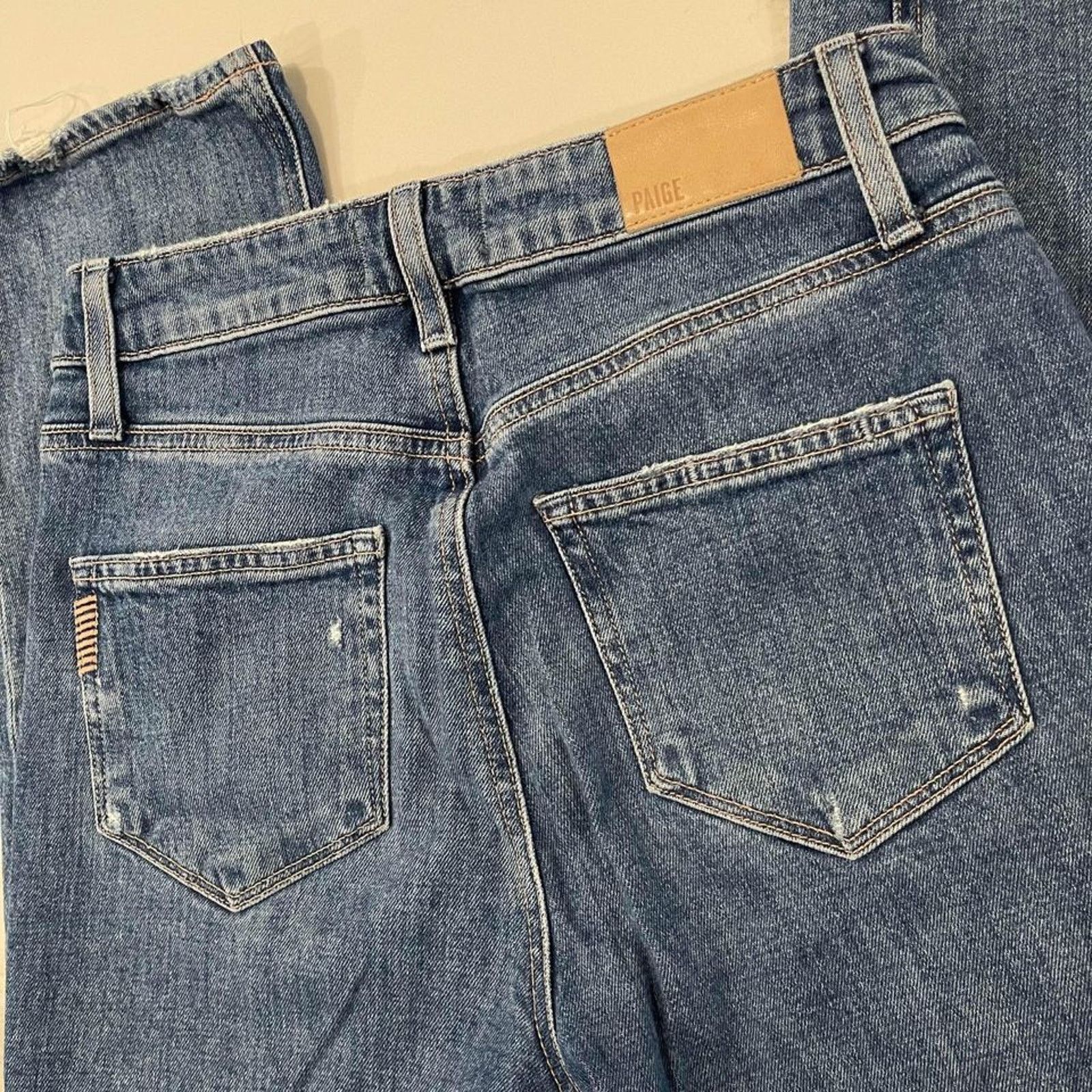 Paige Paige Sarah Straight Ankle Button Fly Denim Jeans Women's 25 Size 25" / US 0 / IT 36 - 7 Thumbnail