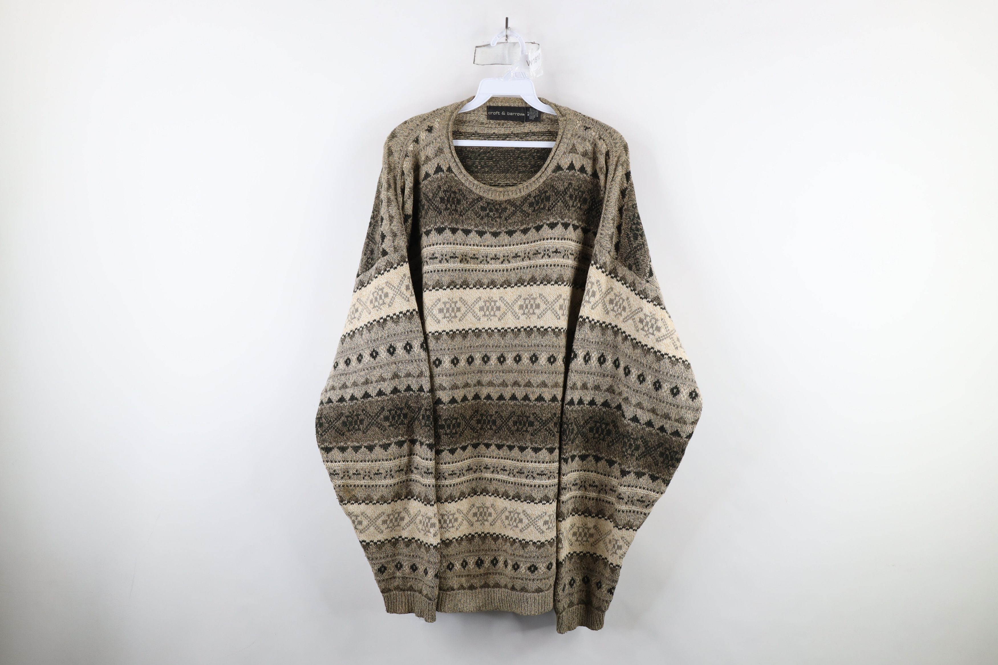 Vintage Vintage 90s Streetwear Fair Isle Knit Crewneck Sweater USA Size US XL / EU 56 / 4 - 1 Thumbnail