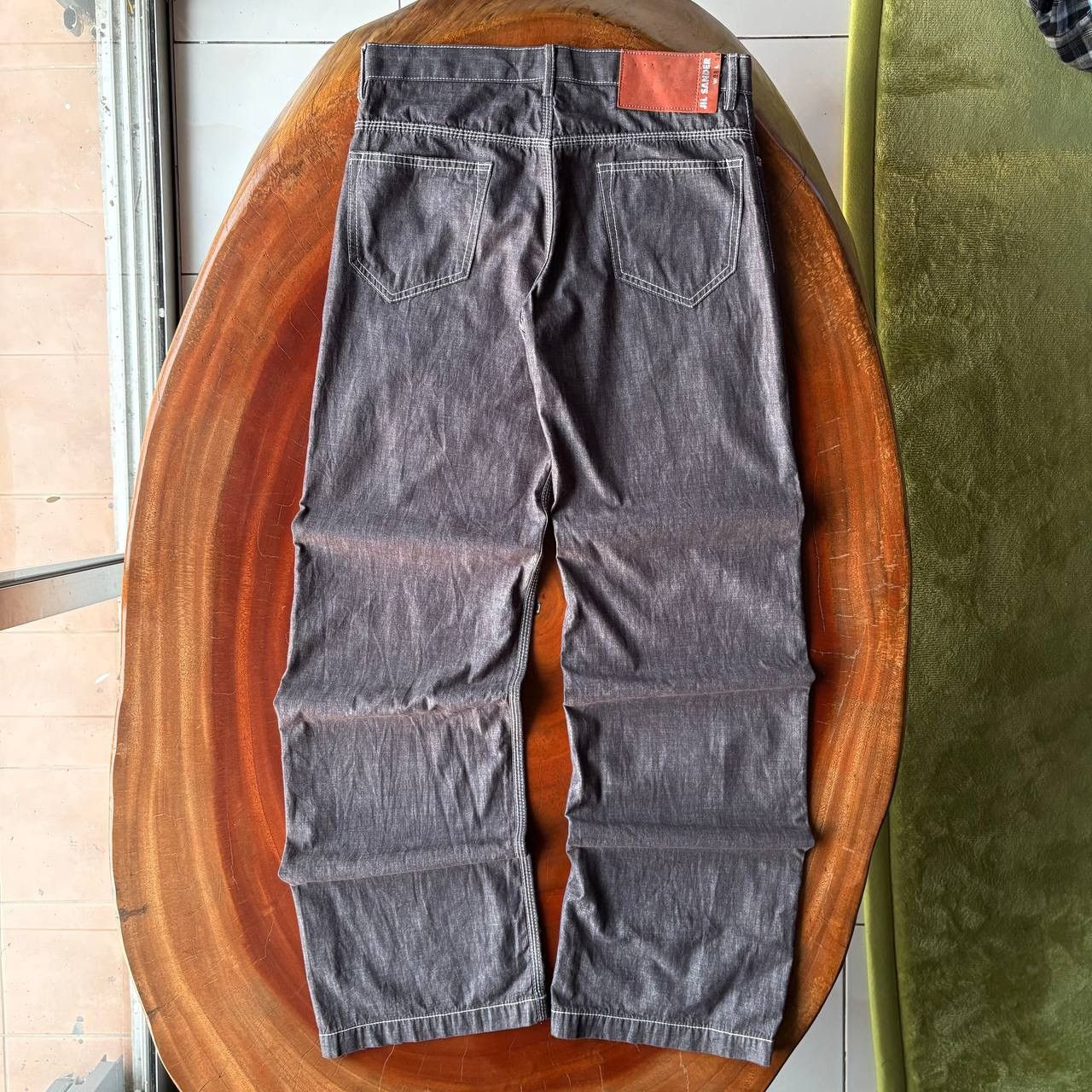 Jil Sander Jil Sander Wide Leg Grey Cotton Denim Jeans Pants Size US 31 - 2 Thumbnail