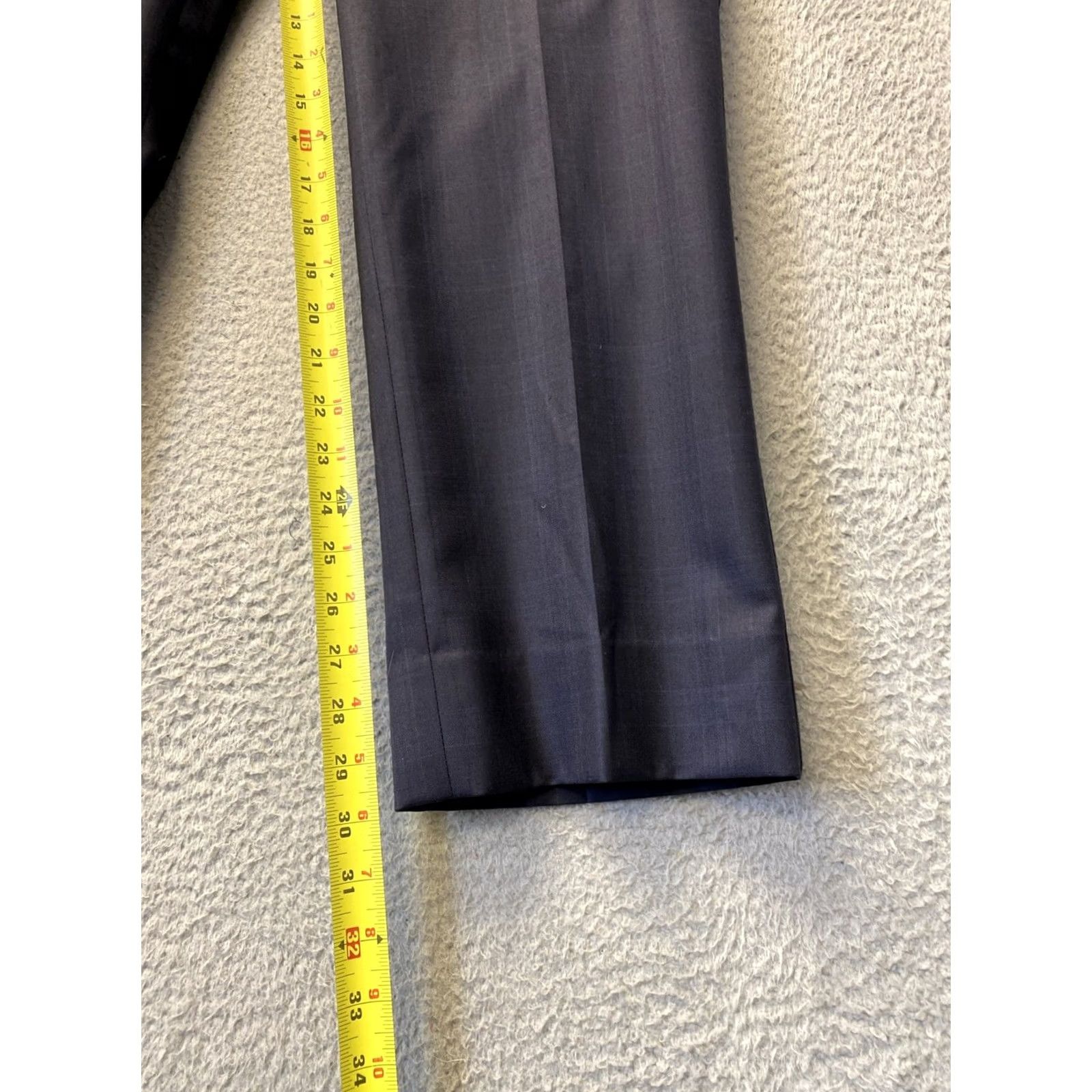 Vintage VINTAGE Royal Classic Men's Dress Pants Navy Pinplaid 40x30 Wool Flat Front 30 Inseam Pants Mens Size US 40 / EU 56 - 4 Thumbnail