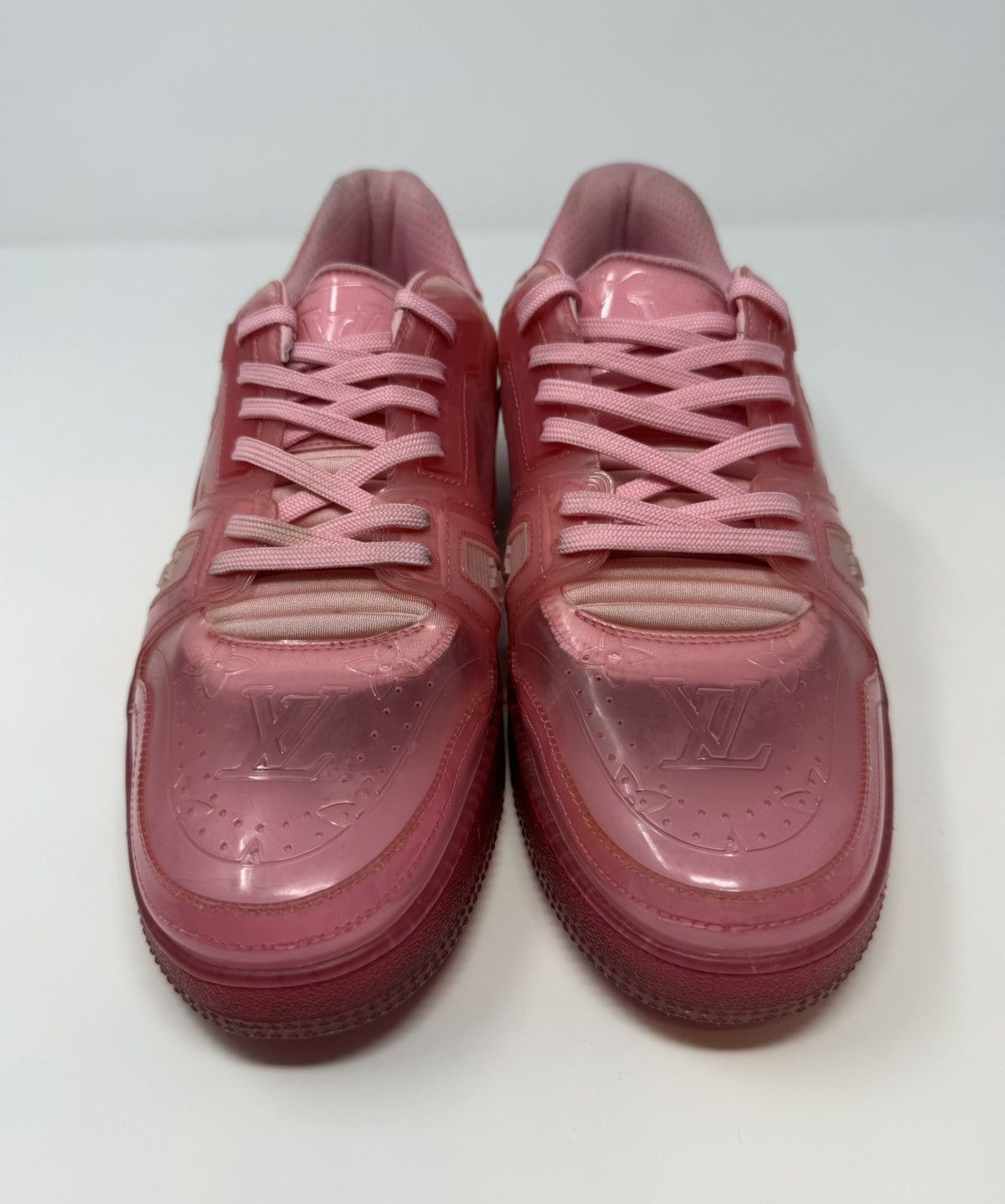 Louis Vuitton Louis Vuitton Clear Fluorescent Pink Trainer Size US 9 / EU 42 - 2 Thumbnail