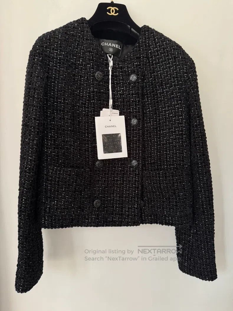 Chanel Chanel Black glitter double-breasted jacket Size XS / US 0-2 / IT 36-38 - 1 Thumbnail