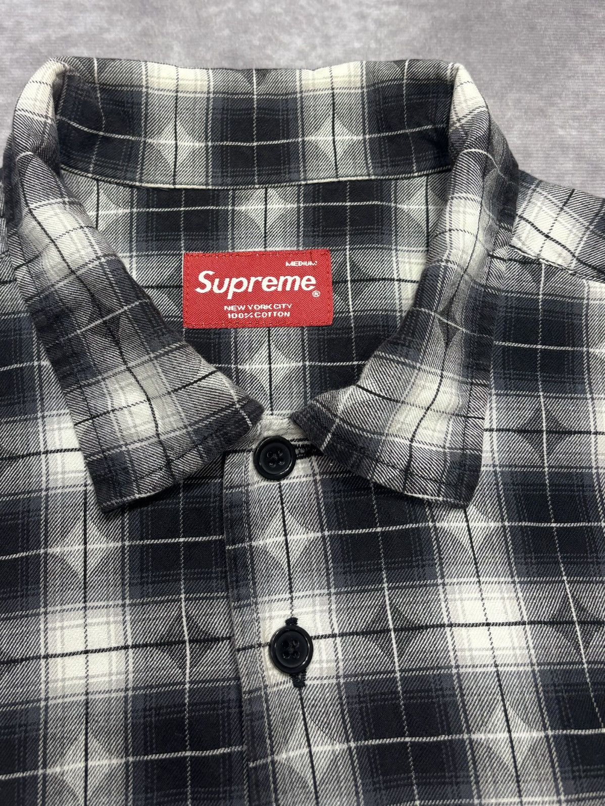 Supreme Supreme Flannel Shirt Black (FW15) Size US M / EU 48-50 / 2 - 3 Thumbnail