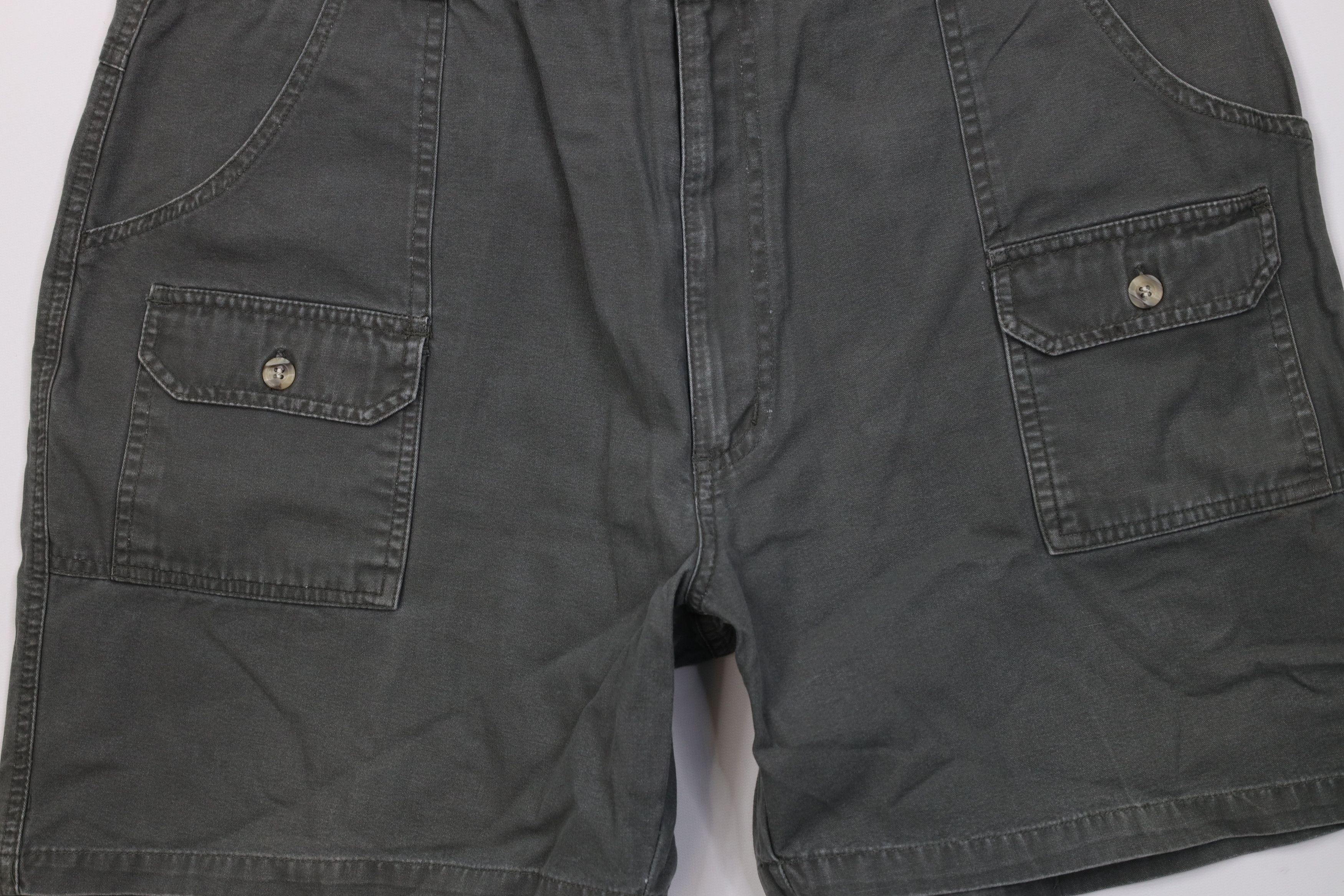 Vintage Vintage 90s Streetwear Hiking Canvas Cargo Shorts Green Size US 40 / EU 56 - 3 Thumbnail