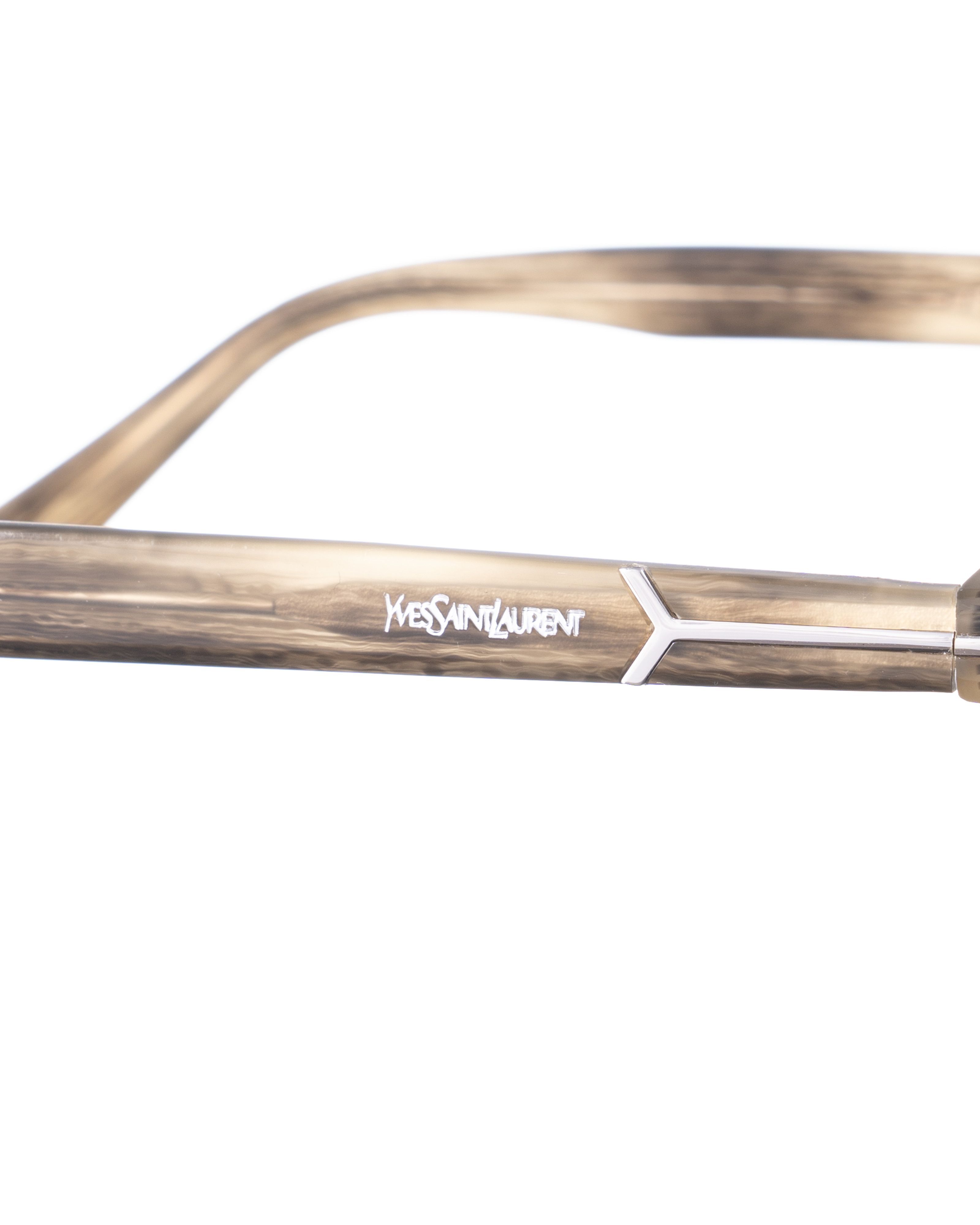 Yves Saint Laurent Yves Saint Laurent 00s Grey and Beige Classic Glasses Size ONE SIZE - 3 Thumbnail