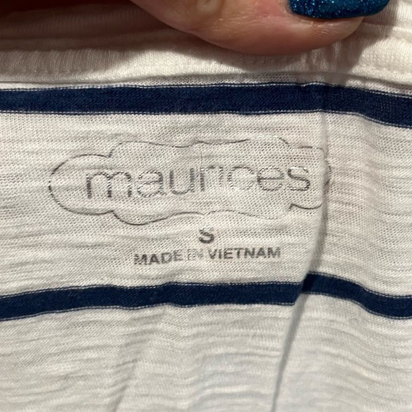 Vintage Maurices 24/7 Dawson Striped Drop Shoulder Tee Size S Size S / US 4 / IT 40 - 4 Thumbnail
