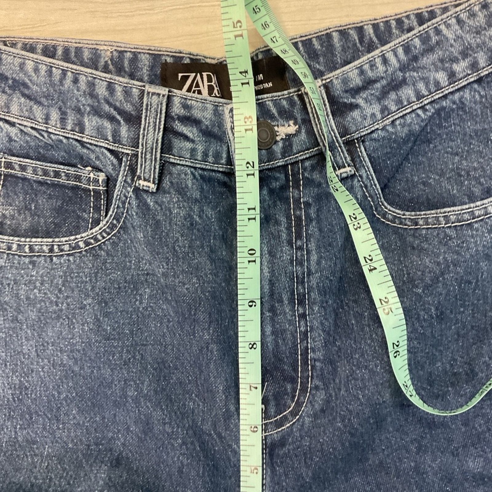 Zara Zara Mid-Rise Baggy Balloon Dark Jeans Size 28" / US 6 / IT 42 - 12 Thumbnail