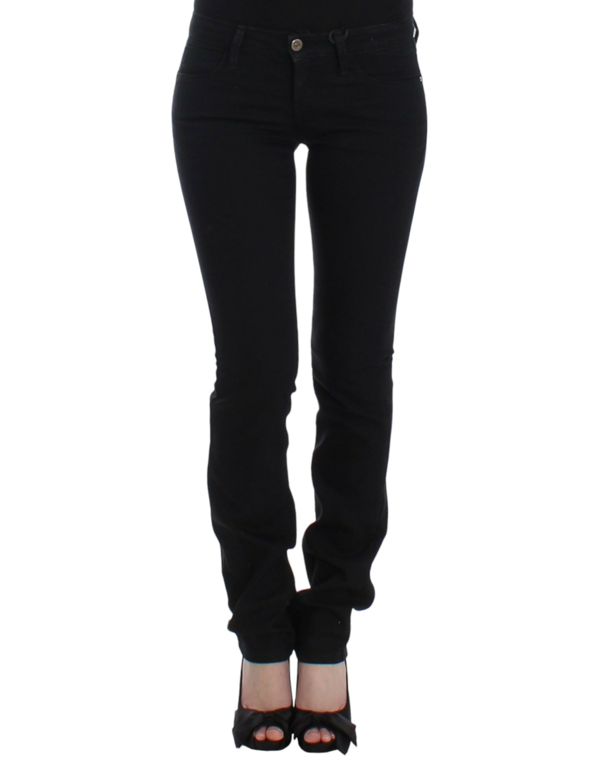 Costume National Elegant Black Straight Leg Women's Jeans Size 26" / US 2 / IT 38 - 1 Thumbnail