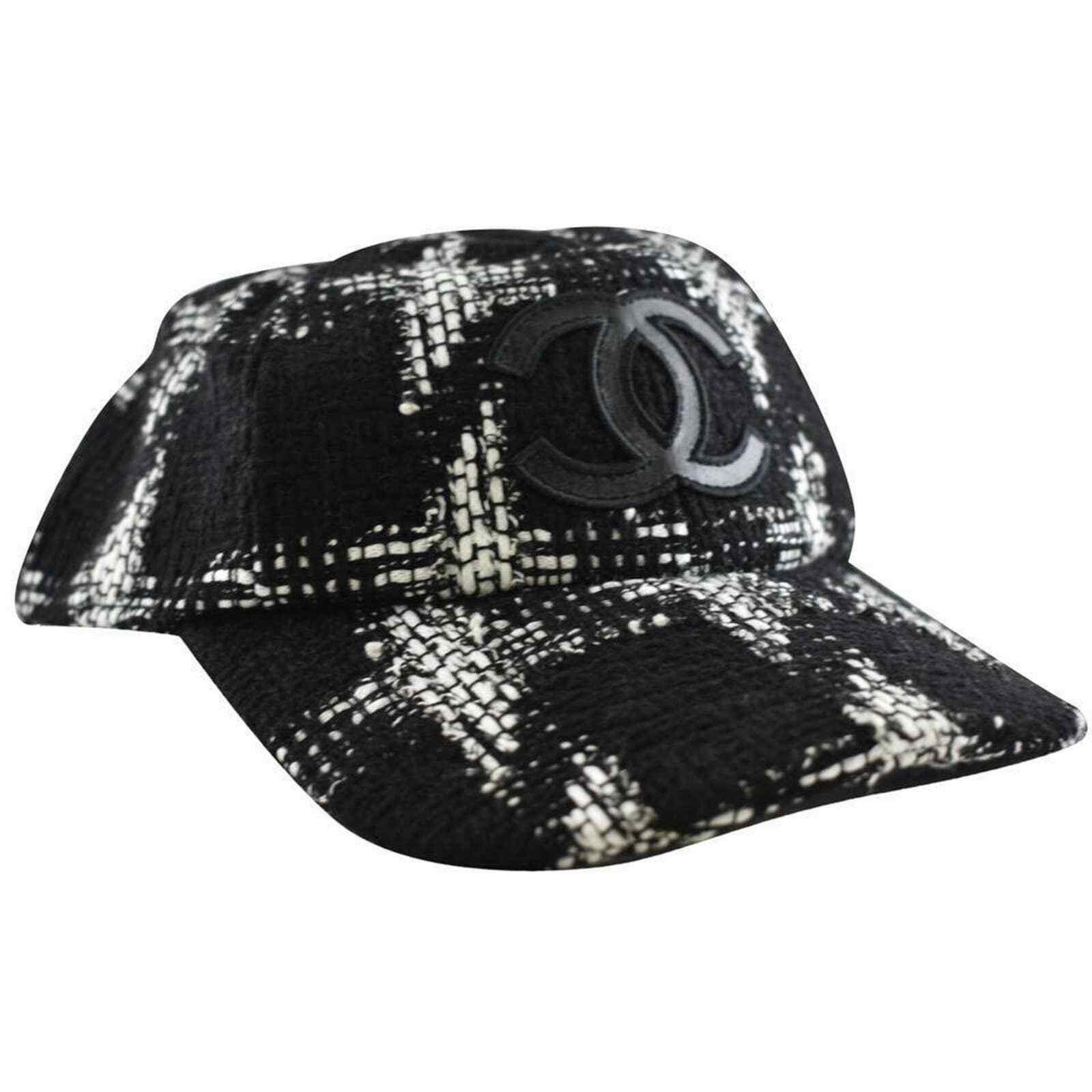 Chanel Chanel Tweed Check Baseball Cap Curved Peak Hat M Medium Size ONE SIZE - 1 Thumbnail