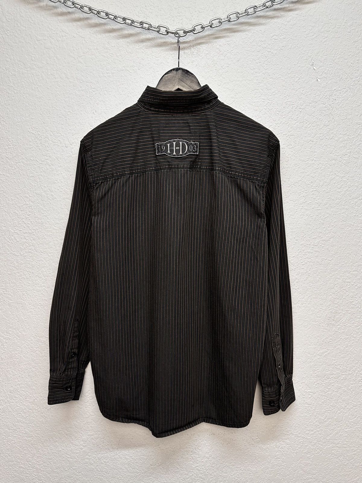 Harley Davidson Harley Davidson striped black shirt biker West Choppers Y2K Size US M / EU 48-50 / 2 - 12 Thumbnail