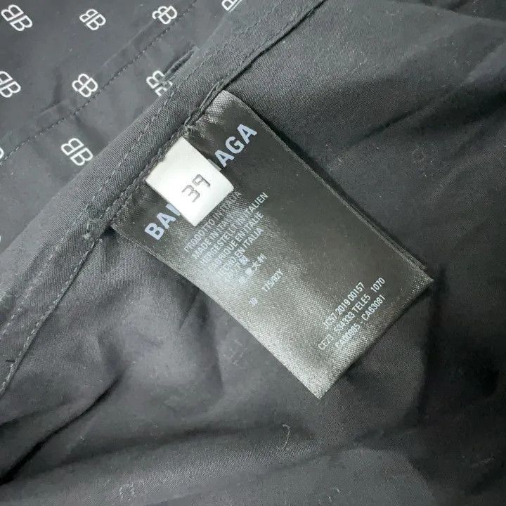 Balenciaga Balenciaga Balenciaga Black Logo Print Long Sleeve Shirt - Size US M / EU 48-50 / 2 - 6 Thumbnail