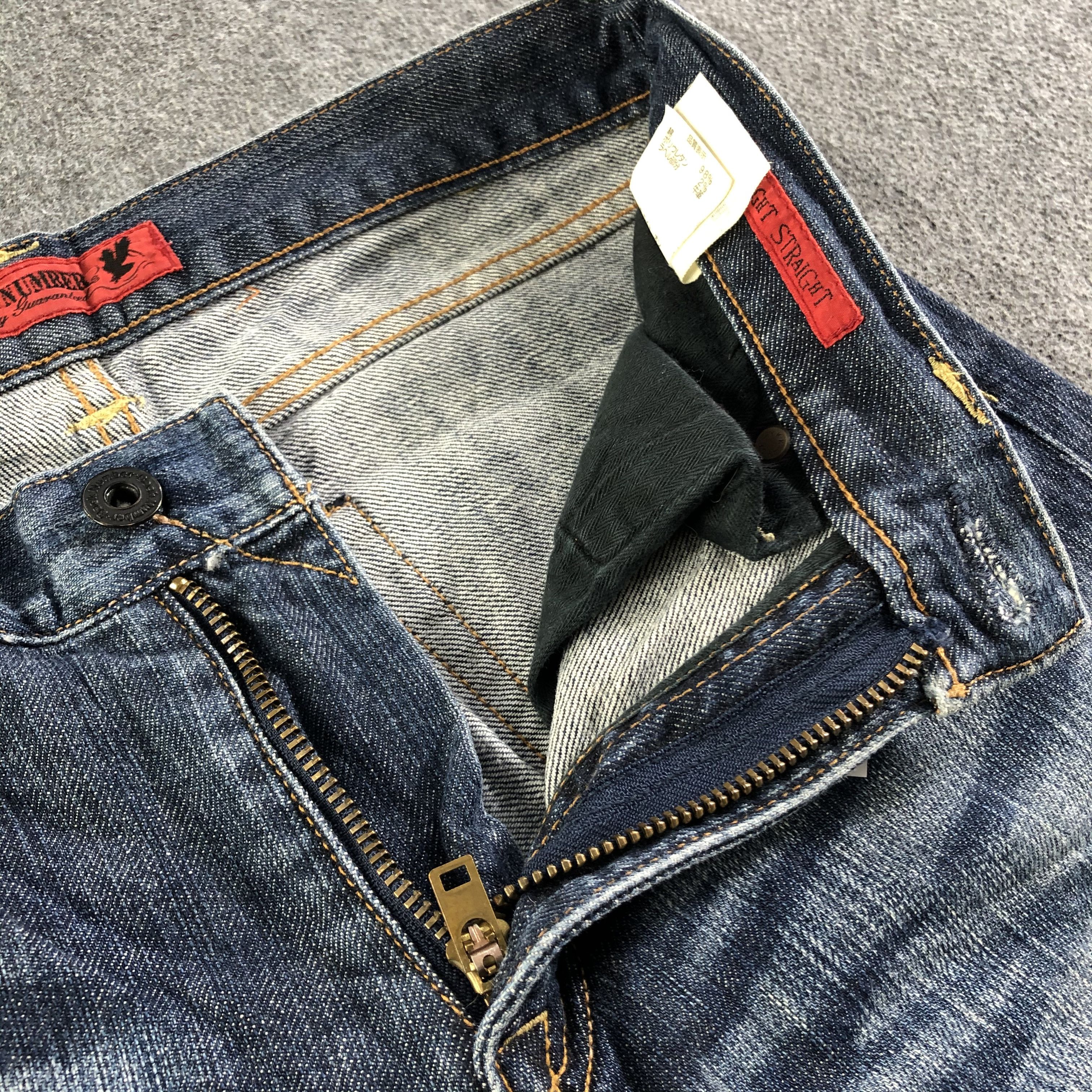 Vintage Vintage Blue Wash Back Number Selvedge Jeans-J2979 Size US 30 / EU 46 - 8 Thumbnail