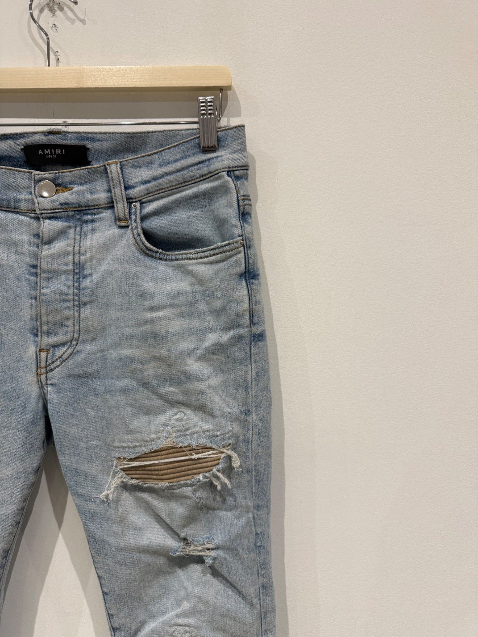 Amiri Amiri MX1 Distressed Jeans Blue Size US 32 / EU 48 - 2 Thumbnail