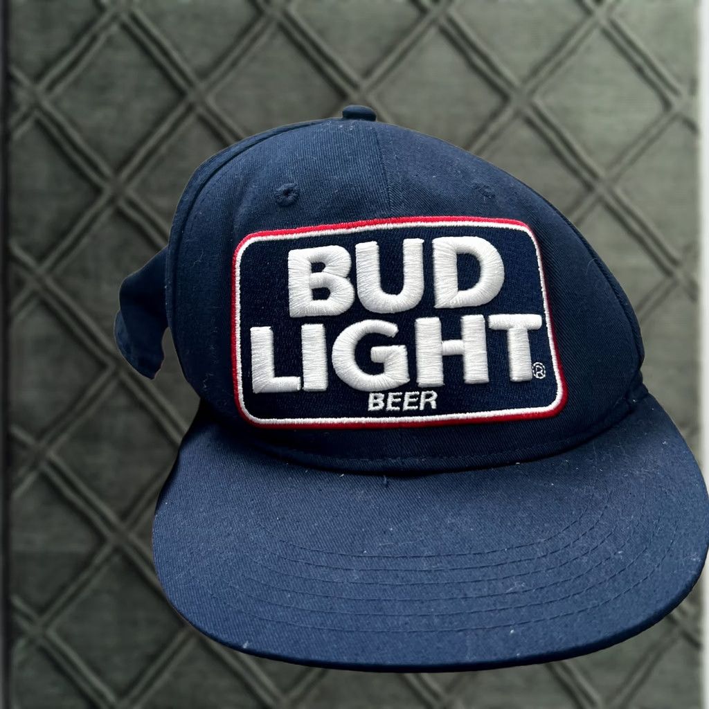 Starter Starter Bud Light Navy Blue Snapback Cap Hat - Adjustable Flat Bill One Size Men’s Hat Size ONE SIZE - 1 Thumbnail