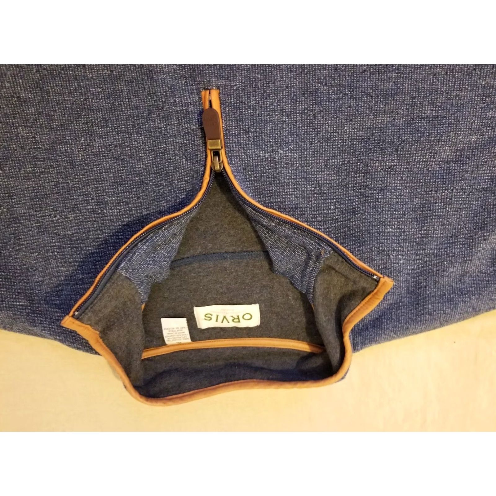 Orvis Orvis Mens Quarter Zip Sweater XL Blue Cotton Pullover Size US XL / EU 56 / 4 - 2 Thumbnail