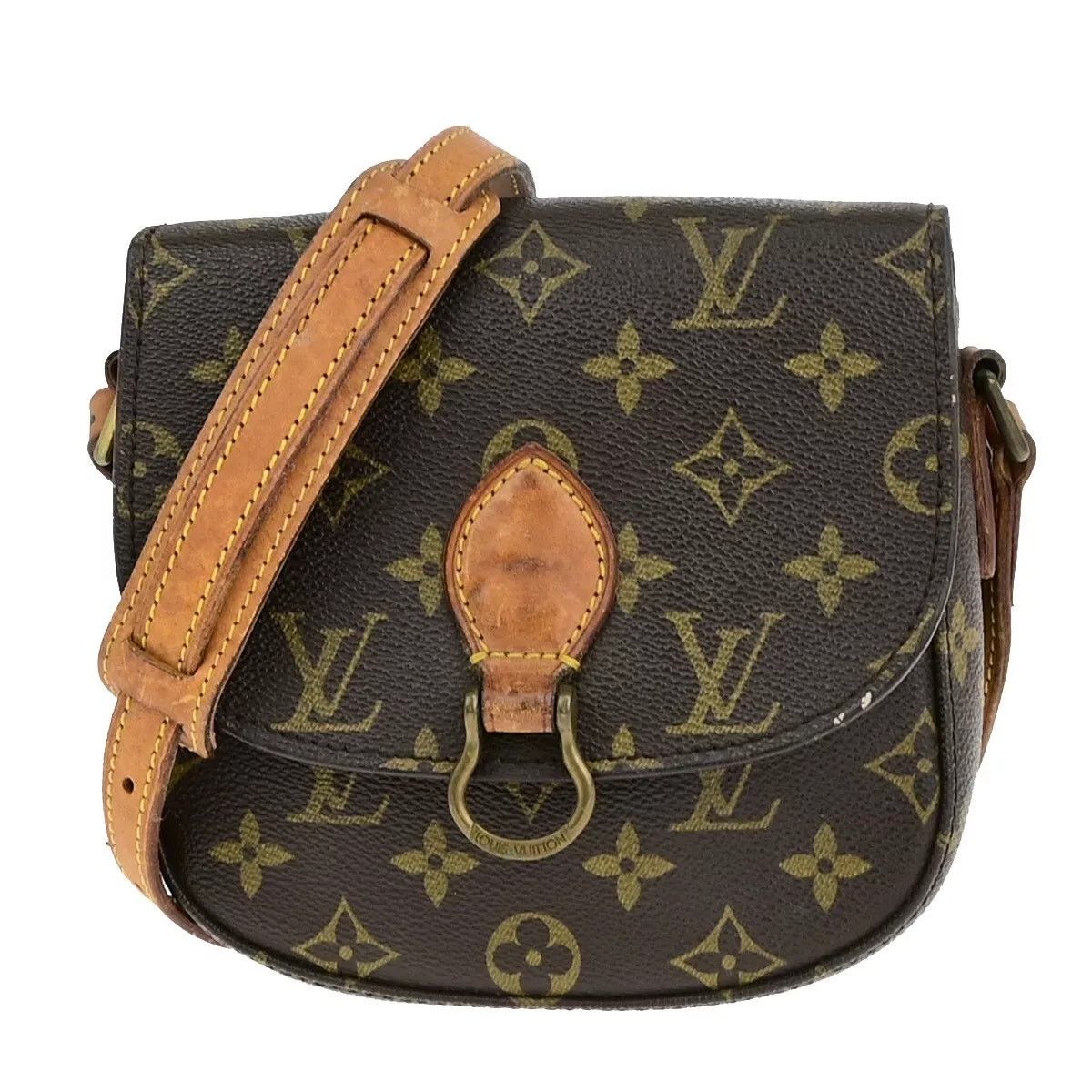Louis Vuitton Monogram Mini Saint Cloud Shoulder Bag Brown, Women's