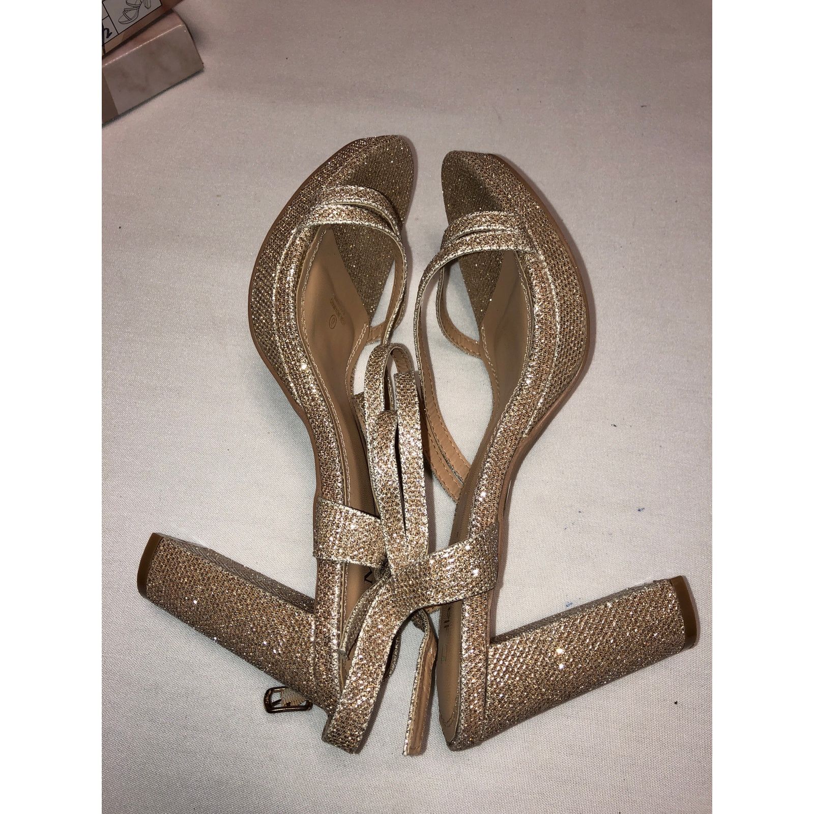 Other Bella Marie Gold Dress Heel Sandal Size US 8.5 / IT 38.5 - 5 Thumbnail