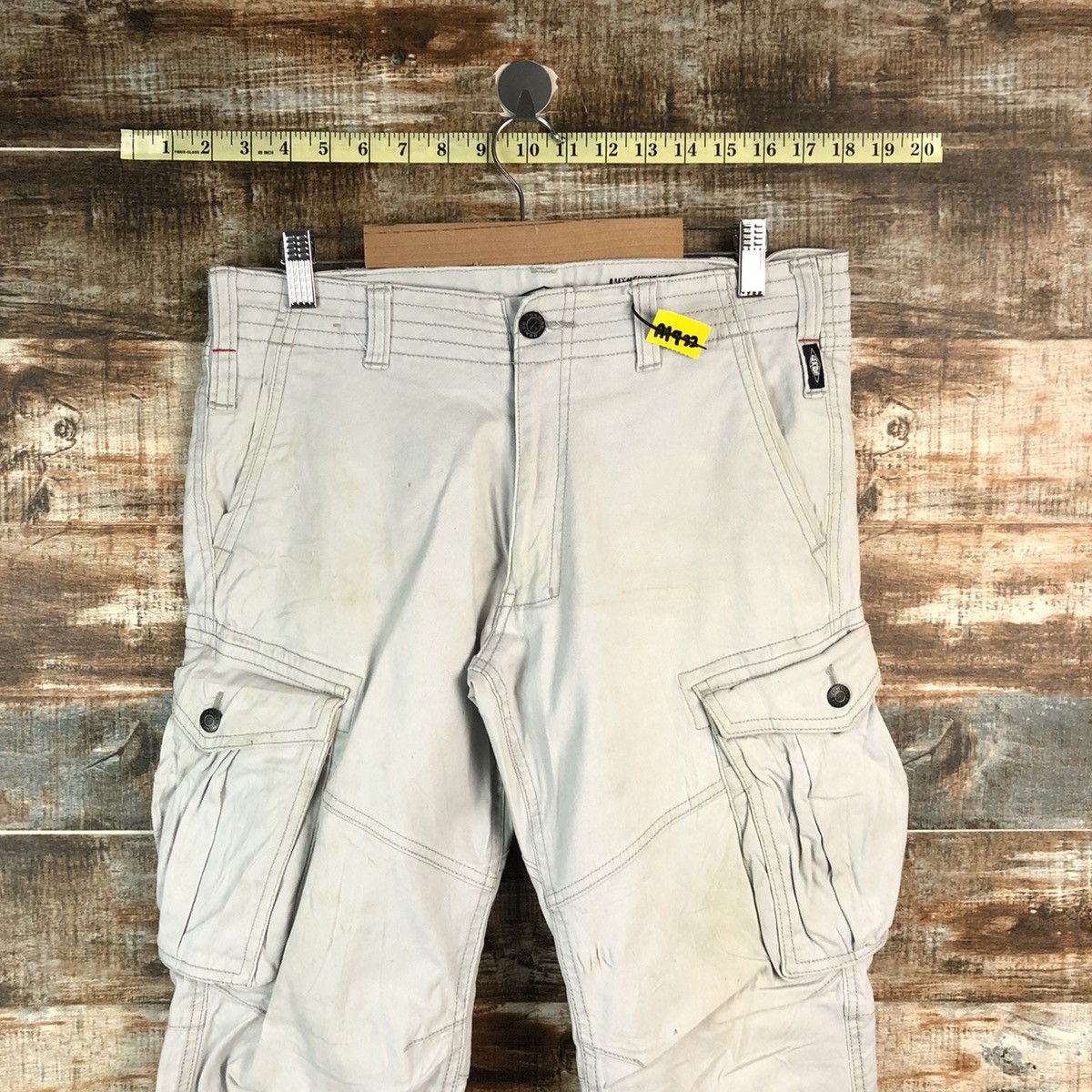 Japanese Brand Geride White Cargo utility Multipocket Pants #A1922 Size US 31 - 4 Thumbnail