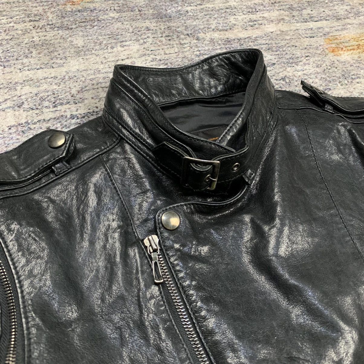 Issey Miyake × Tete Homme Tete homme bikers multi zipper leather jacket Size US L / EU 52-54 / 3 - 7 Thumbnail