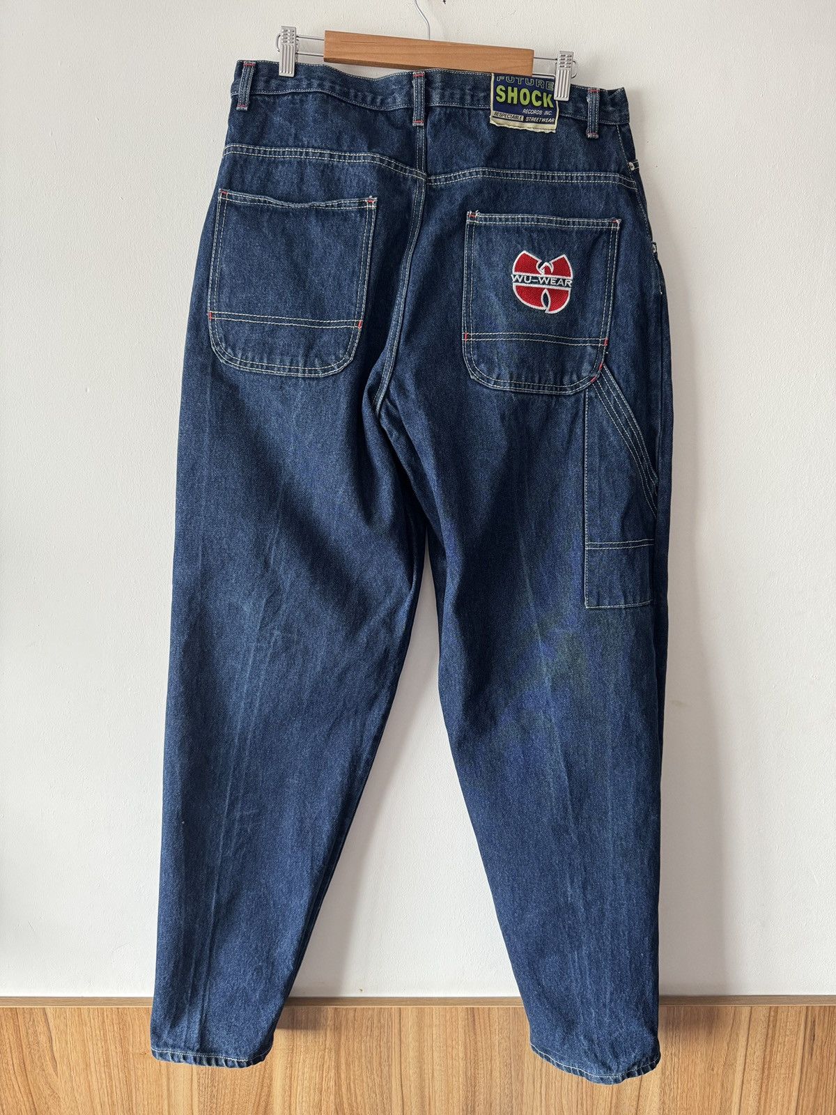 Wu-Tang Clan 🔥🔥 Vintage Wu-Wear Blue Baggy Jeans Size US 36 / EU 52 - 1 Thumbnail