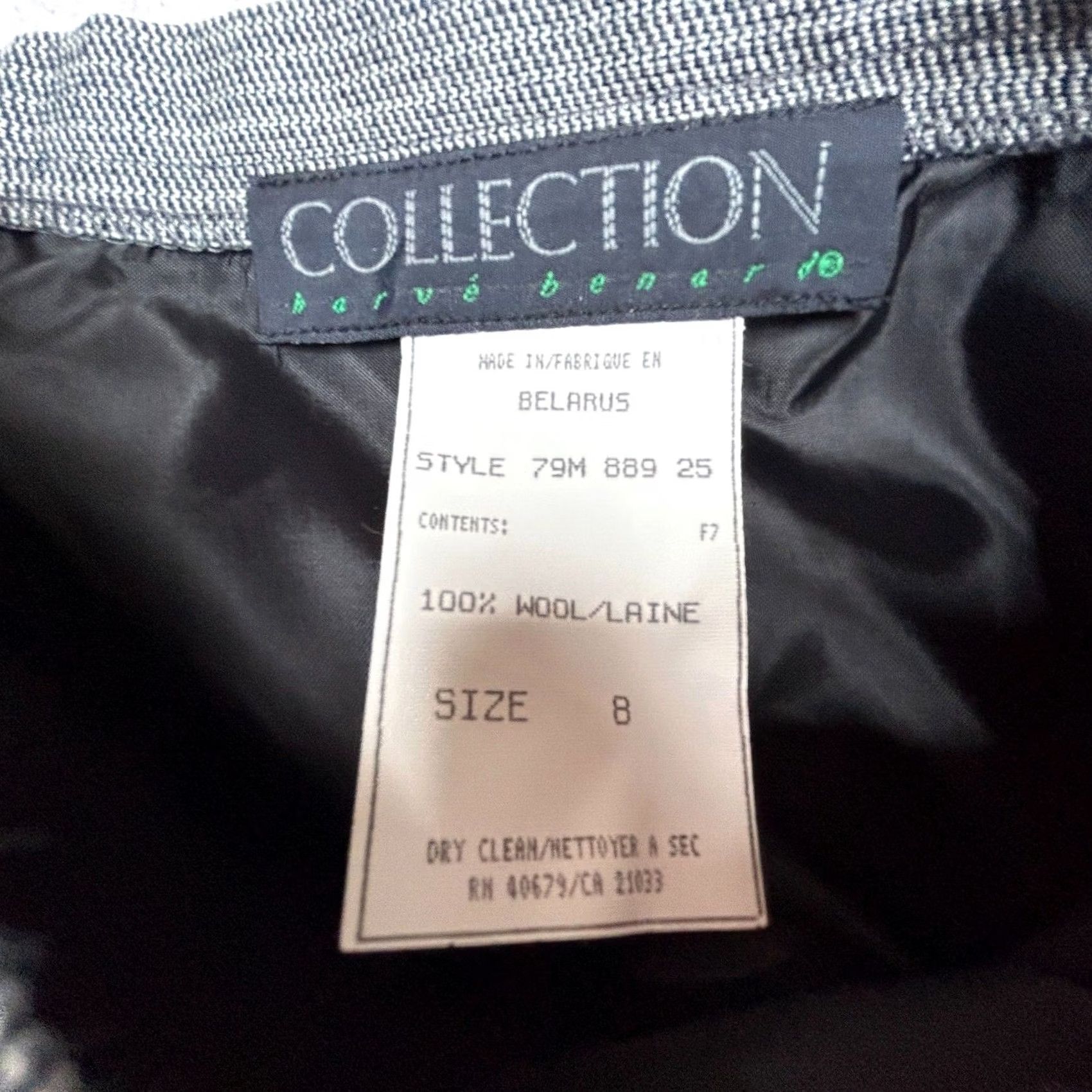 Vintage Harve Bernardo Maxi Skirt Wool Front Slit Gray Size 8 Women Long Collection Size 30" / US 8 / IT 44 - 3 Thumbnail