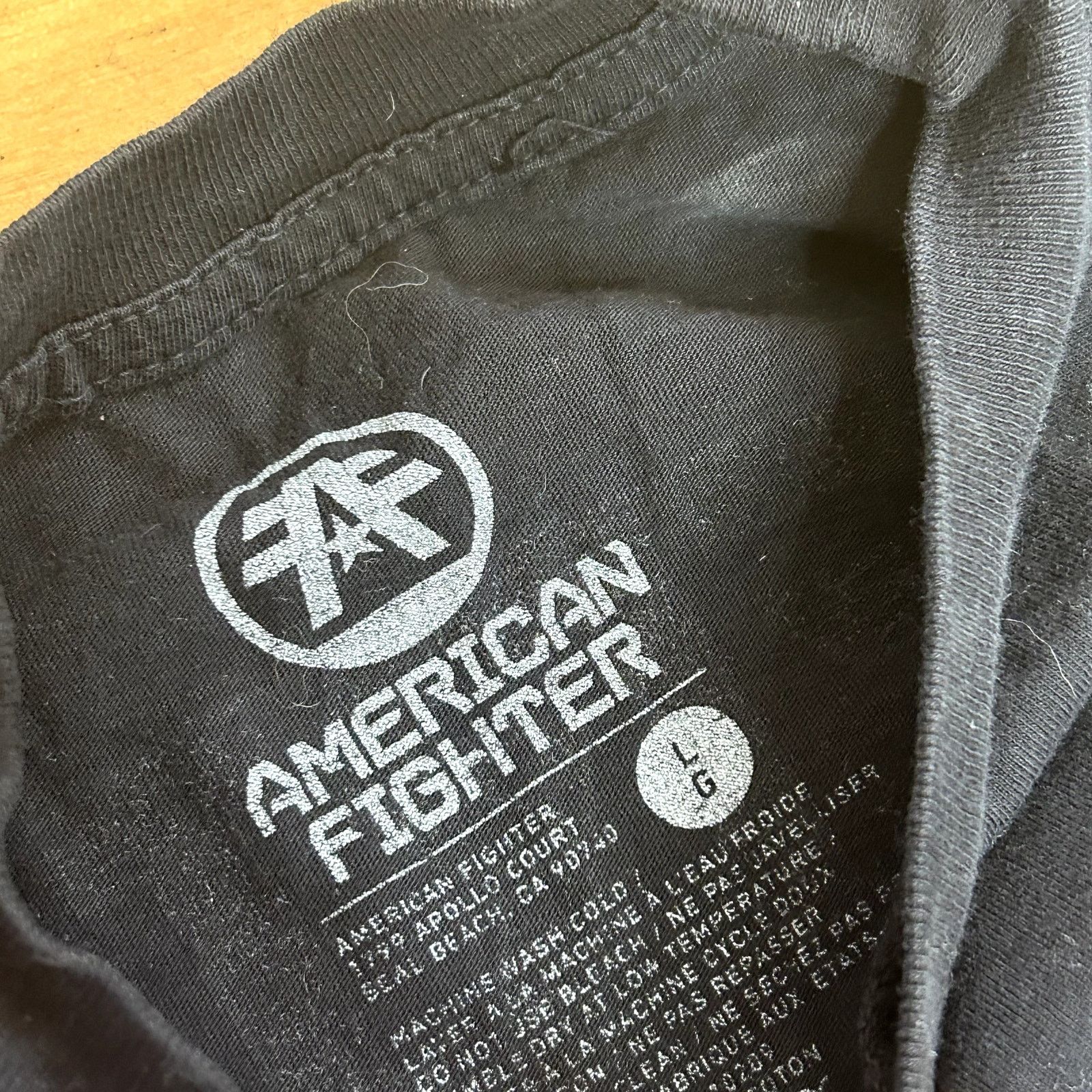 Vintage Modern American Fighter Black T-Shirt Large Size US L / EU 52-54 / 3 - 5 Thumbnail