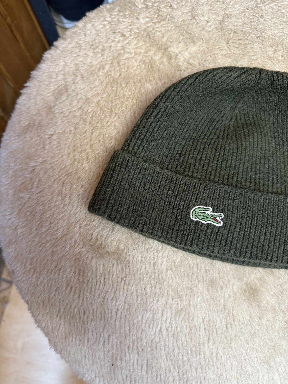 Lacoste Vintage Lacoste Beanie Hat Made in France Size ONE SIZE - 3 Thumbnail