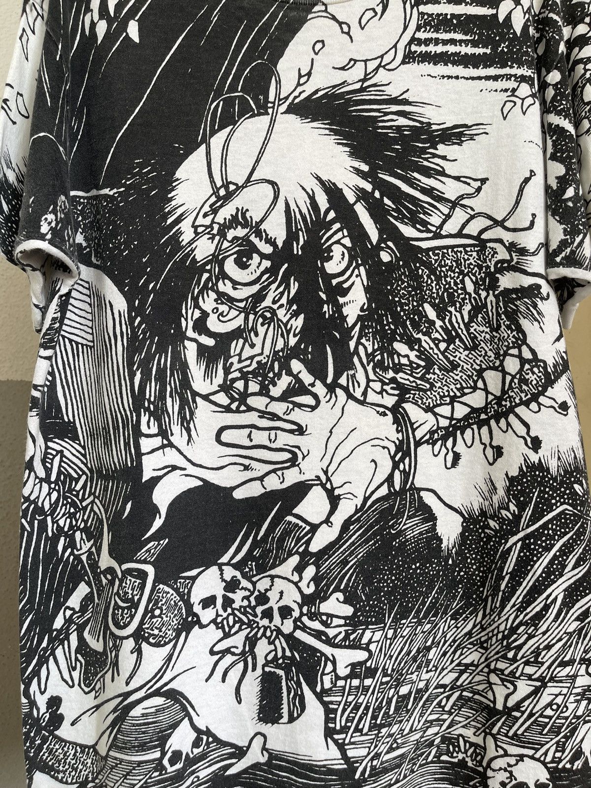 Band Tees × Vintage 1990 Vintage Septic Death Pushead Kuro Line Size US L / EU 52-54 / 3 - 3 Thumbnail