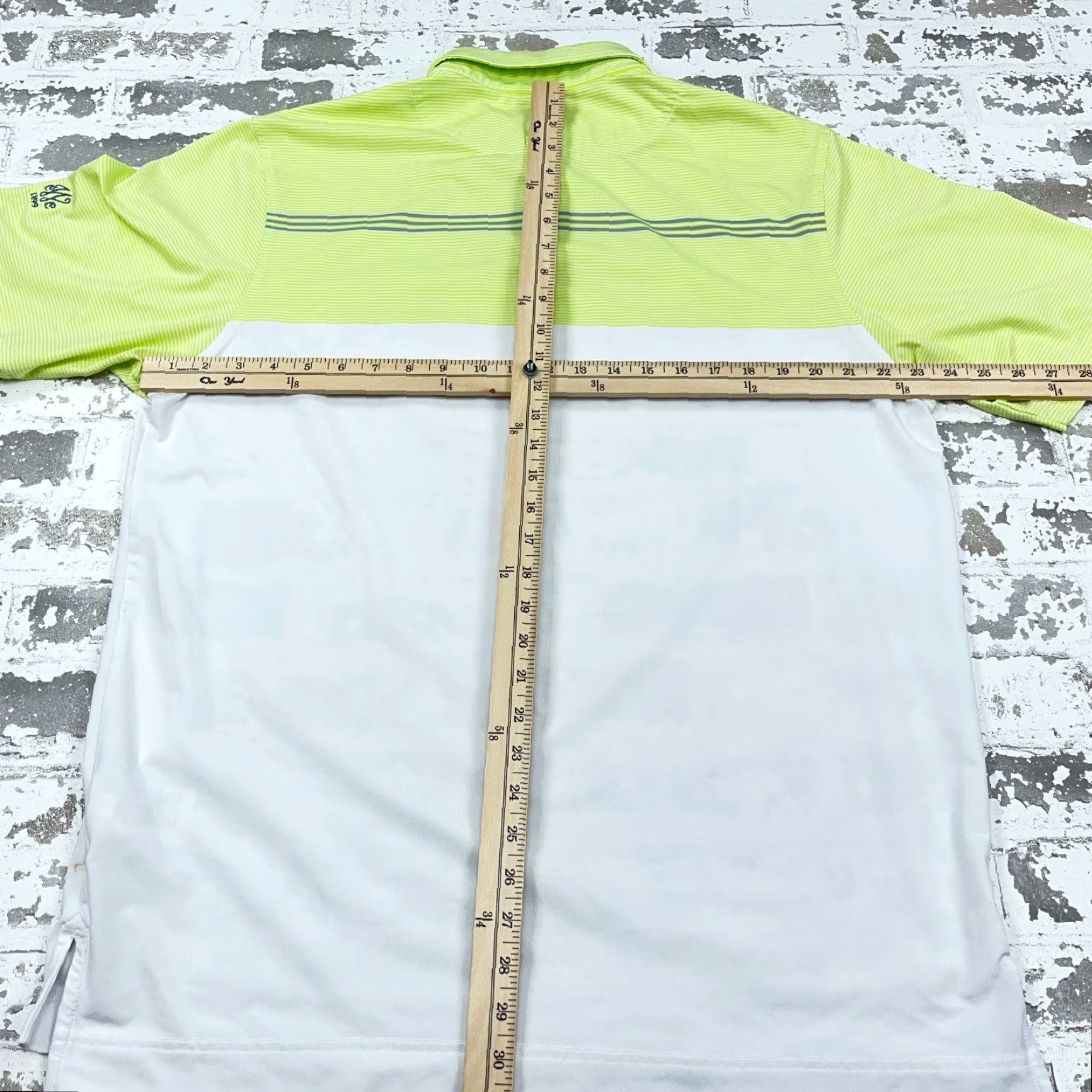 Footjoy FootJoy Polo Shirt Men L Yellow White Performance Golf FJ Brand Logo Short Sleeve Button Collared Solid Jersey"} Size US L / EU 52-54 / 3 - 7 Thumbnail